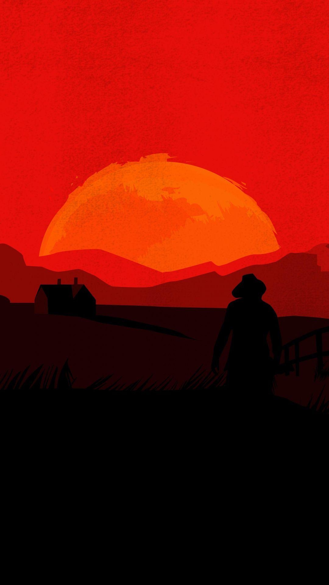 1080x1920 Wallpaper evening, horizon, orange, red dead redemption, sunrise. Red dead redemption, Red dead redemption ii, Live wallpaper iphone, Phone