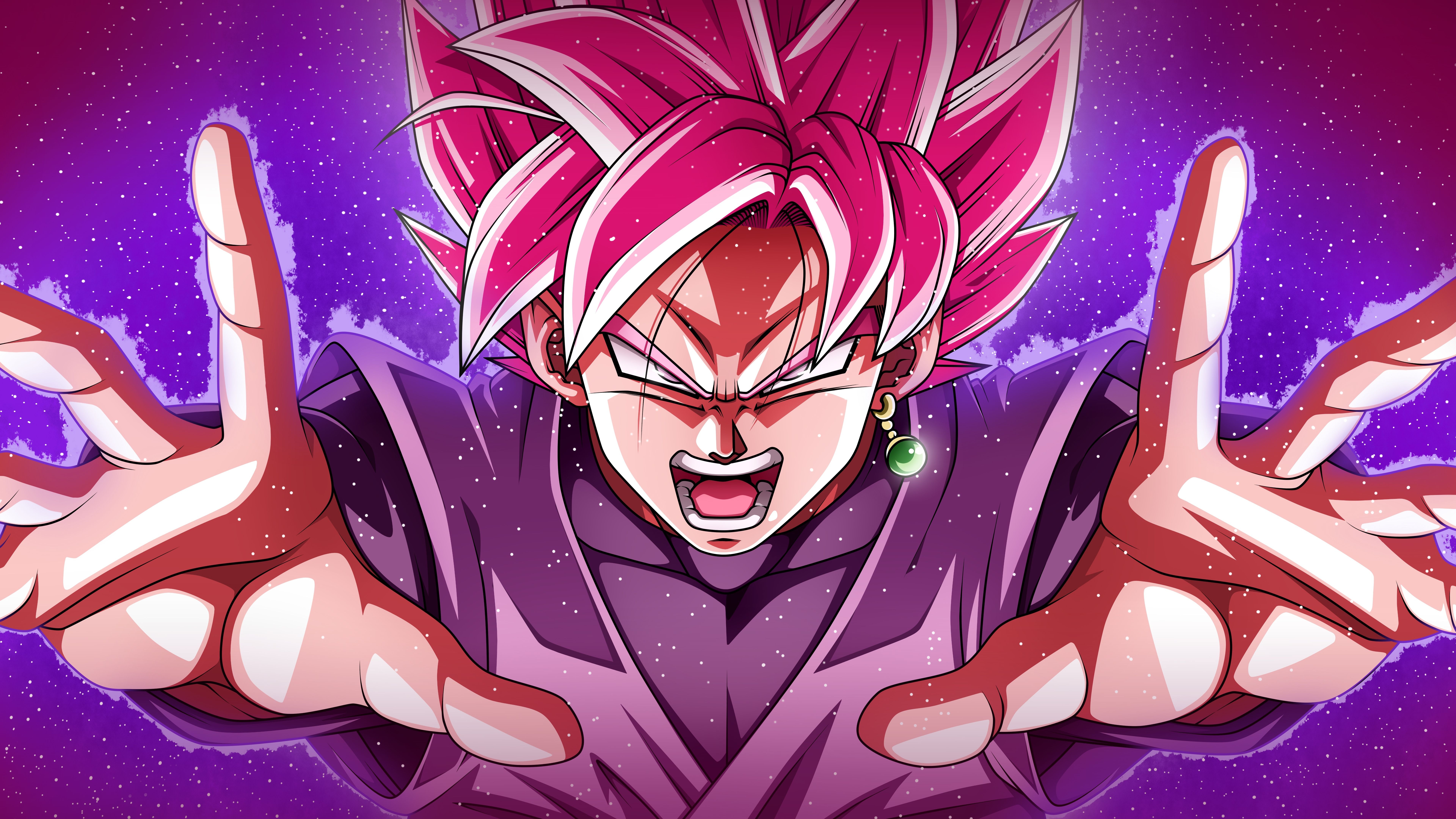 7680x4320 Goku Black Super Saiyan Rose Dragon Ball Super 8K, Desktop