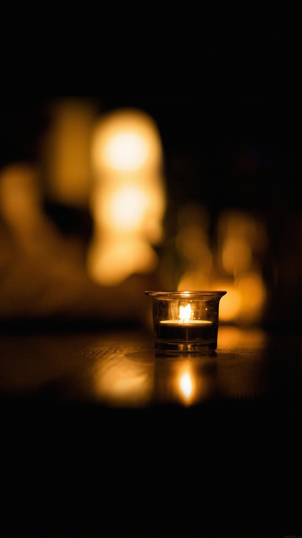 1250x2210 Candle Light Night Bokeh Romantic, Phone