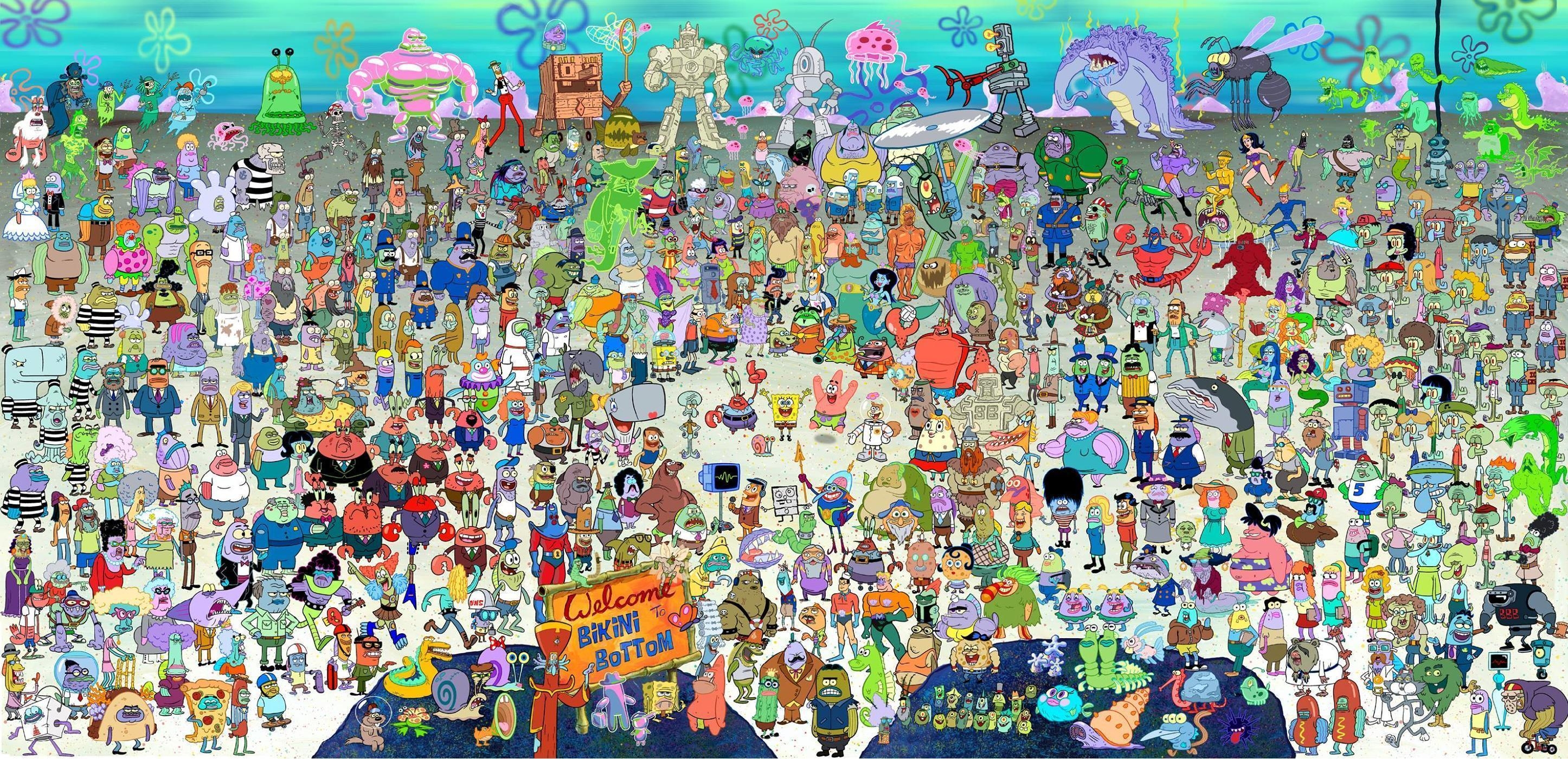 2900x1410 Spongebob Widescreen Background Wallpaper [276] Wallpaper, Dual Screen