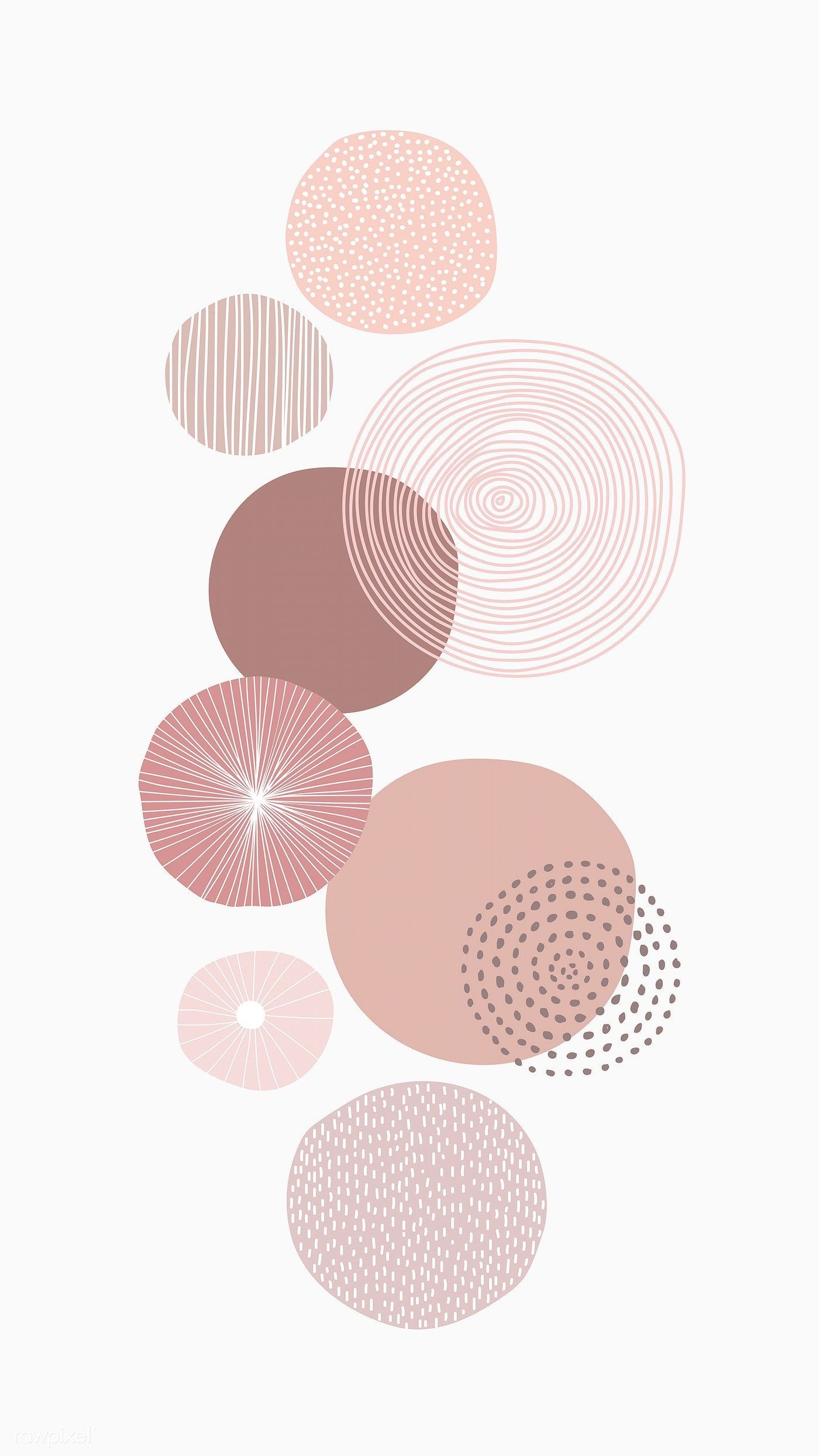 1400x2490 Download premium vector of Pastel pink round patterned background vector. Geometric art prints, Minimalist wallpaper, iPhone background wallpaper, Phone