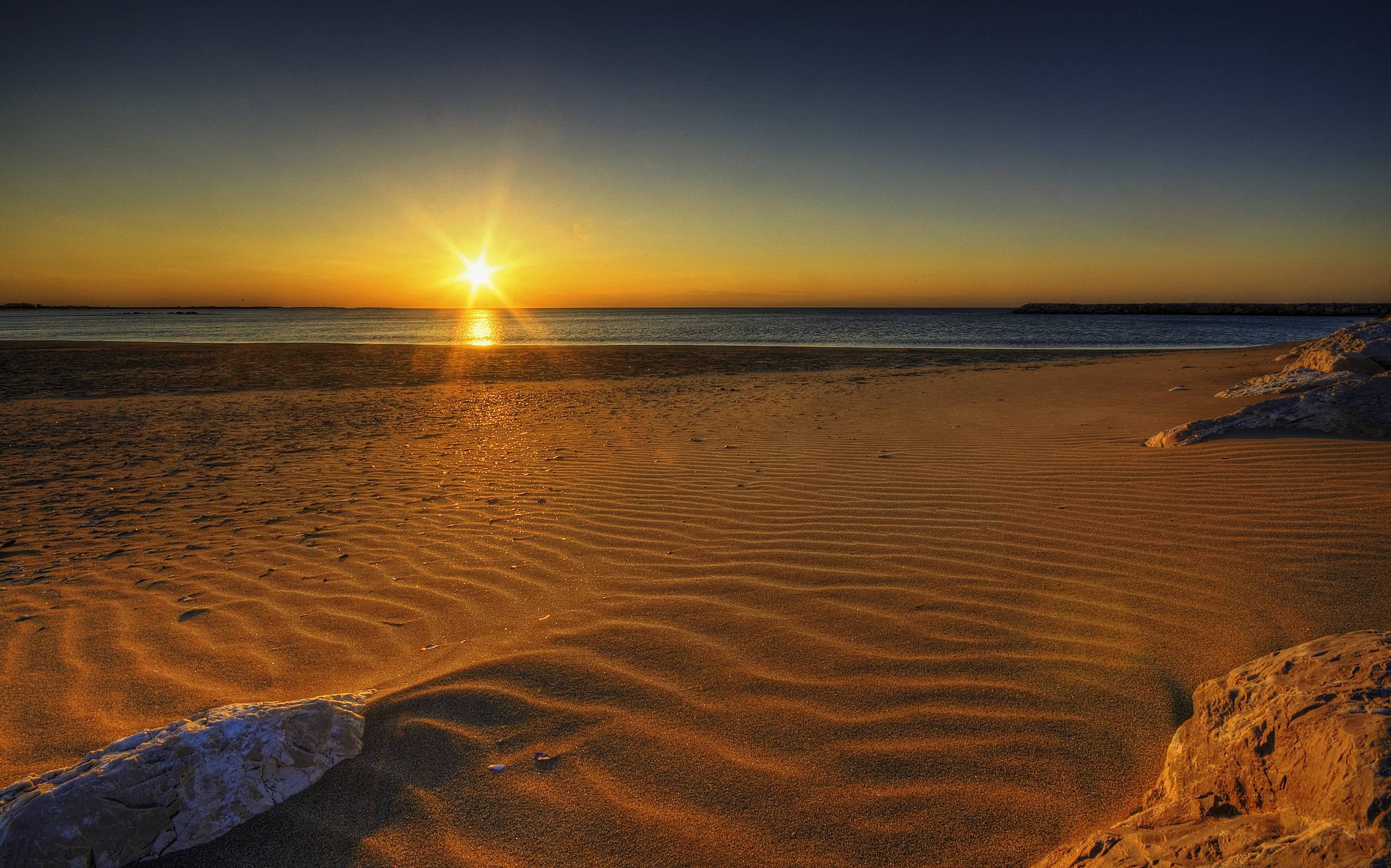 2570x1600 Sunrise Beach View Wallpaper HD Background 9 HD Wallpaper. Eakai, Desktop