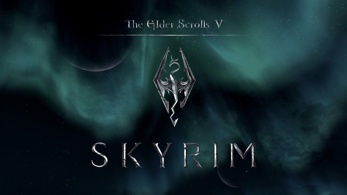 1370x770 Skyrim Logo Wallpaper [], Desktop