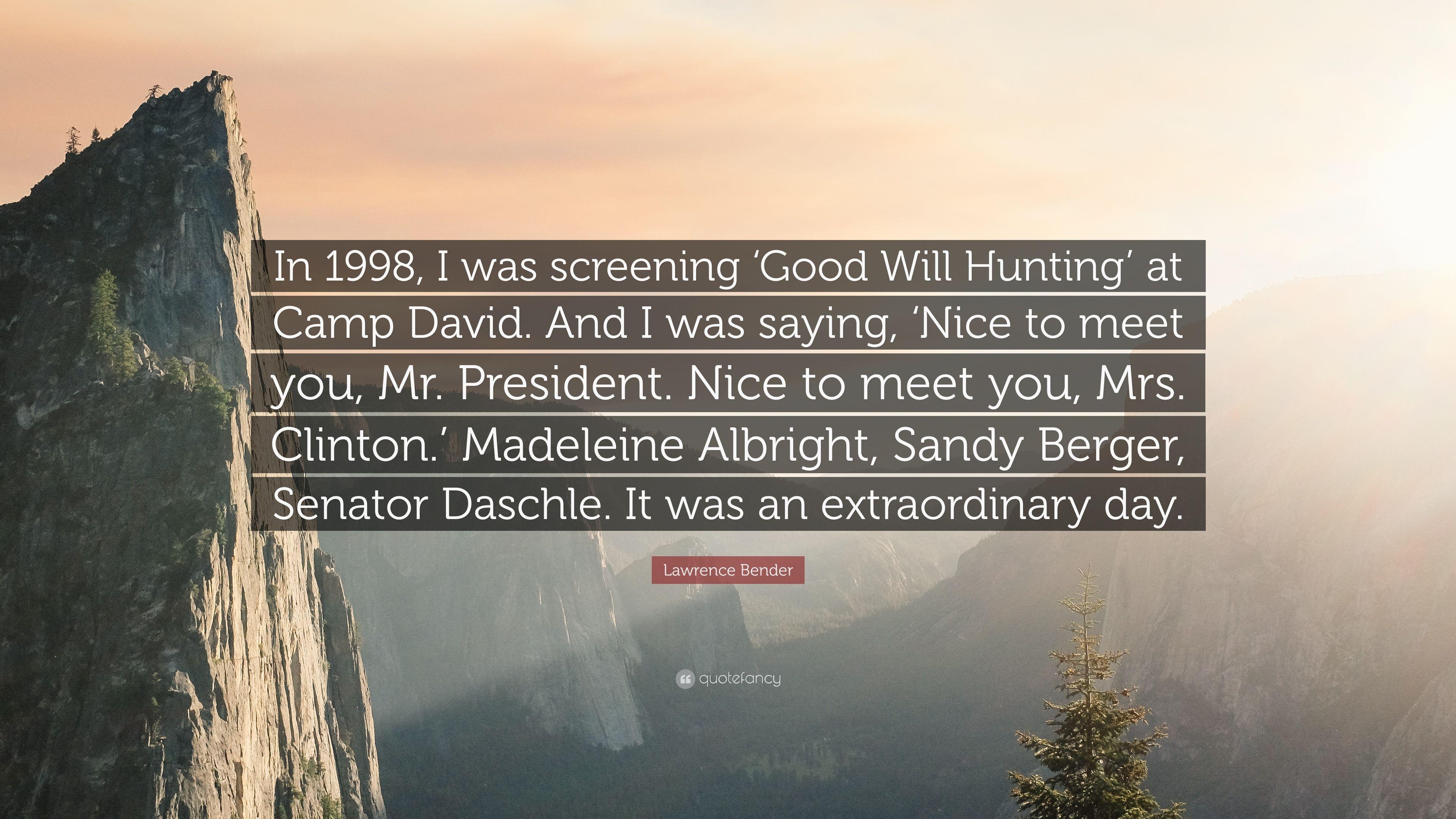 3840x2160 Lawrence Bender Quote: “In I was screening 'Good Will Hunting, Desktop