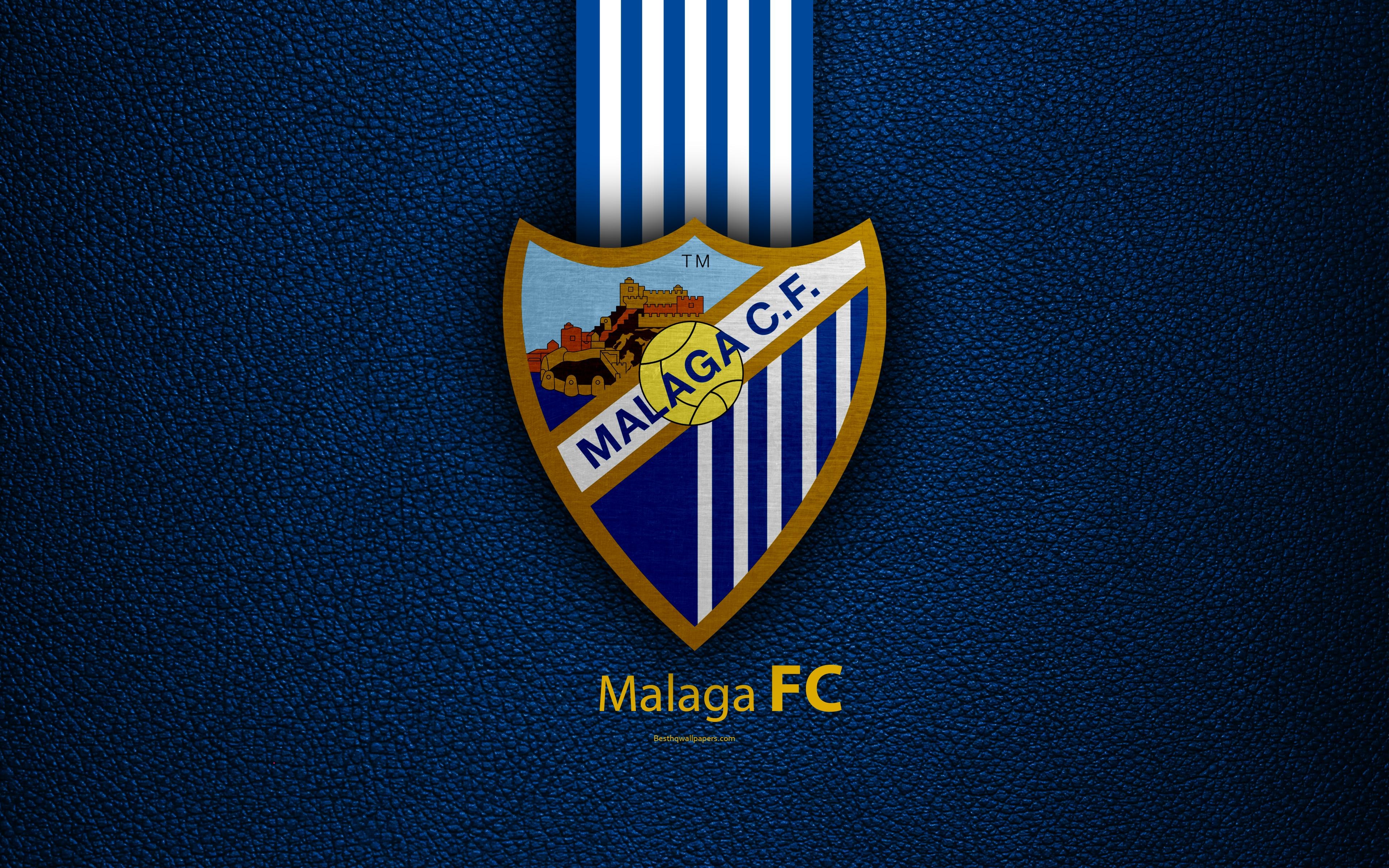 3840x2400 Download wallpaper Malaga FC, 4K, Spanish football club, La Liga, Desktop