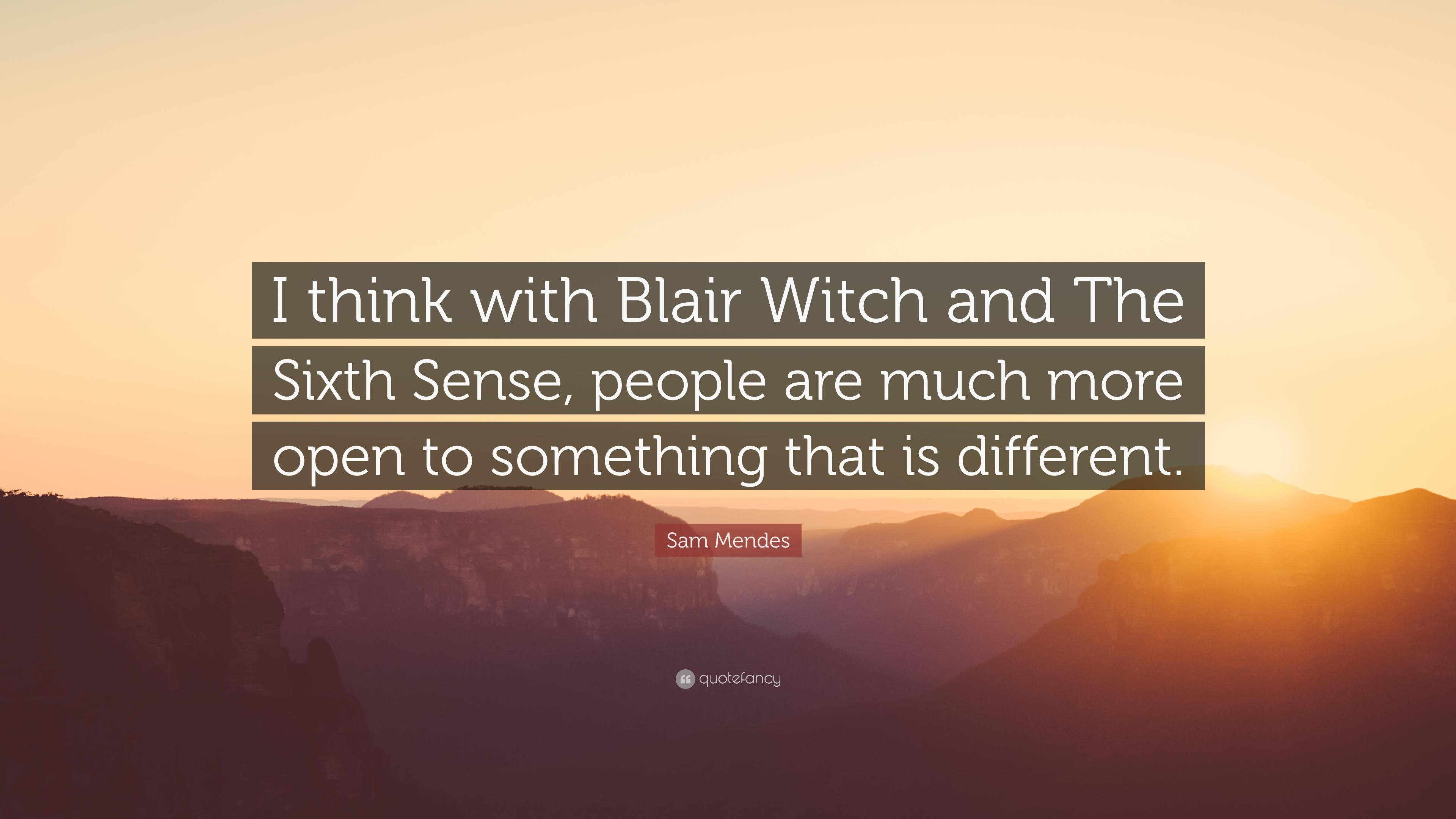 3840x2160 Sam Mendes Quote: “I think with Blair Witch and The Sixth Sense, Desktop