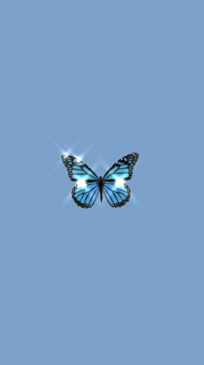 700x1240 Blue butterfly, Phone