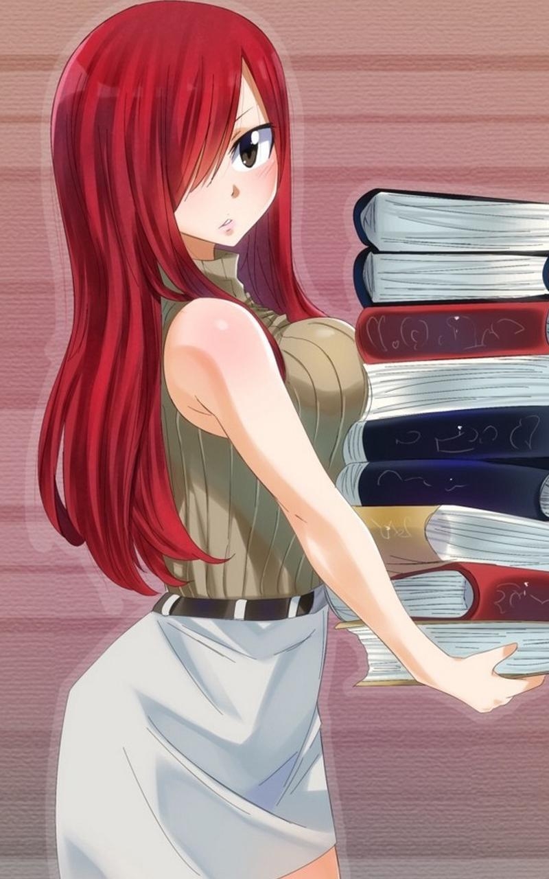 800x1280 Erza Scarlet Wallpaper for Android, Phone