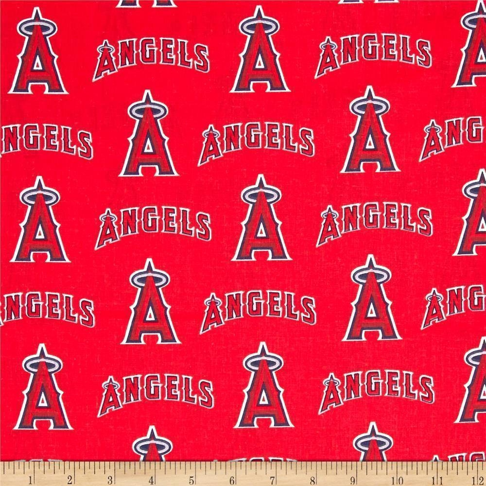 1000x1000 MLB Cotton Broadcloth Los Angeles Angels Of Anaheim Red Blue, Phone