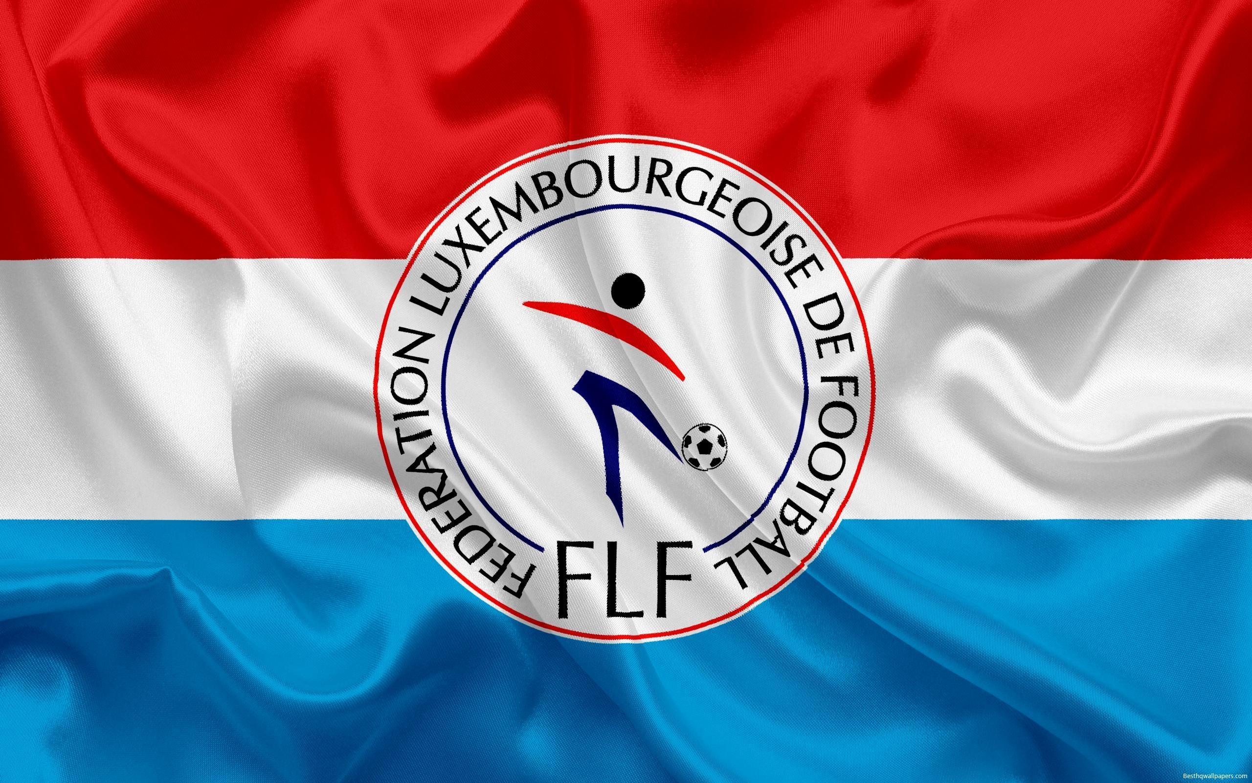 2560x1600 Download wallpaper Luxembourg national football team, emblem, logo, Desktop