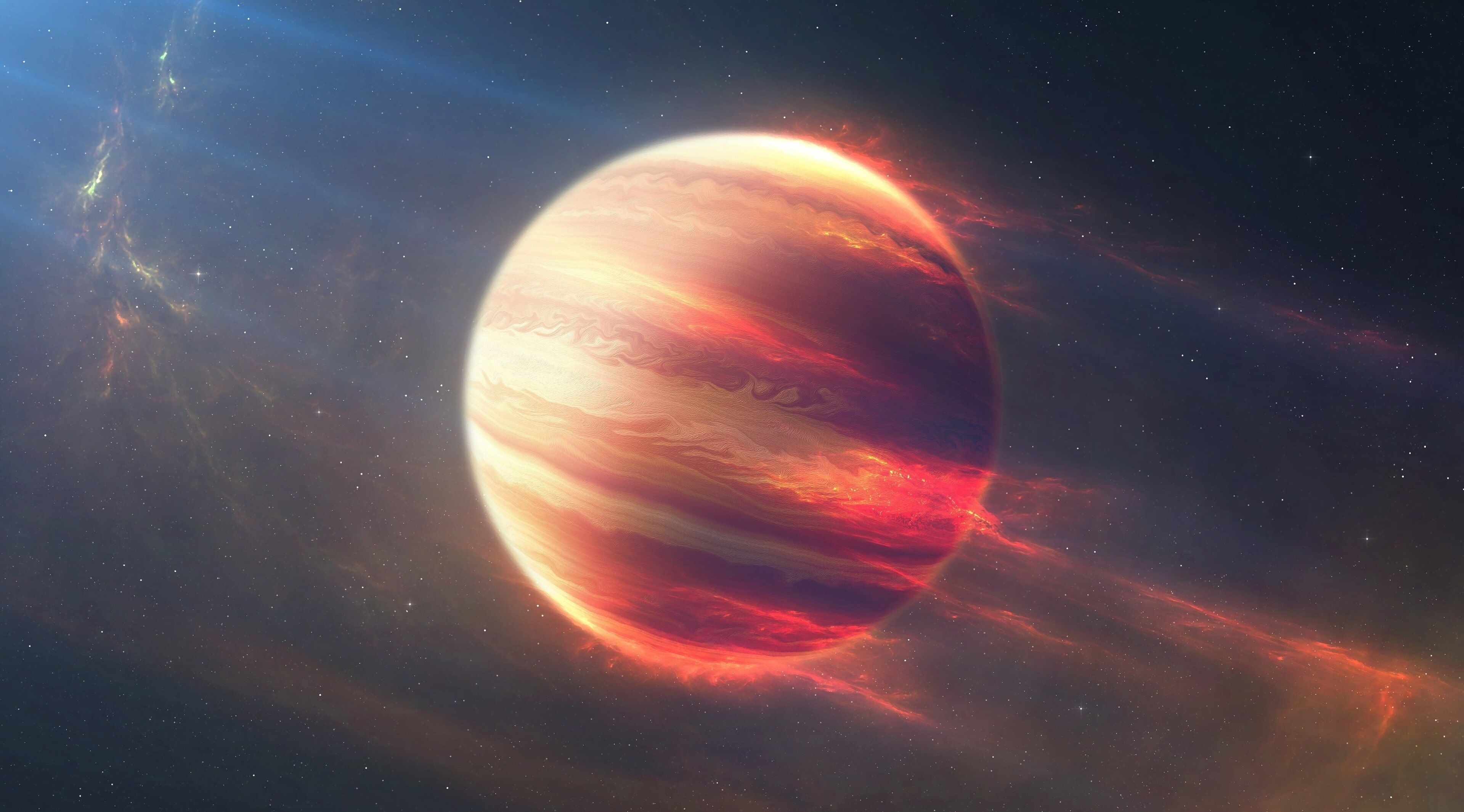 3840x2130  space fire planet 4k wallpaper pc desktop, Desktop