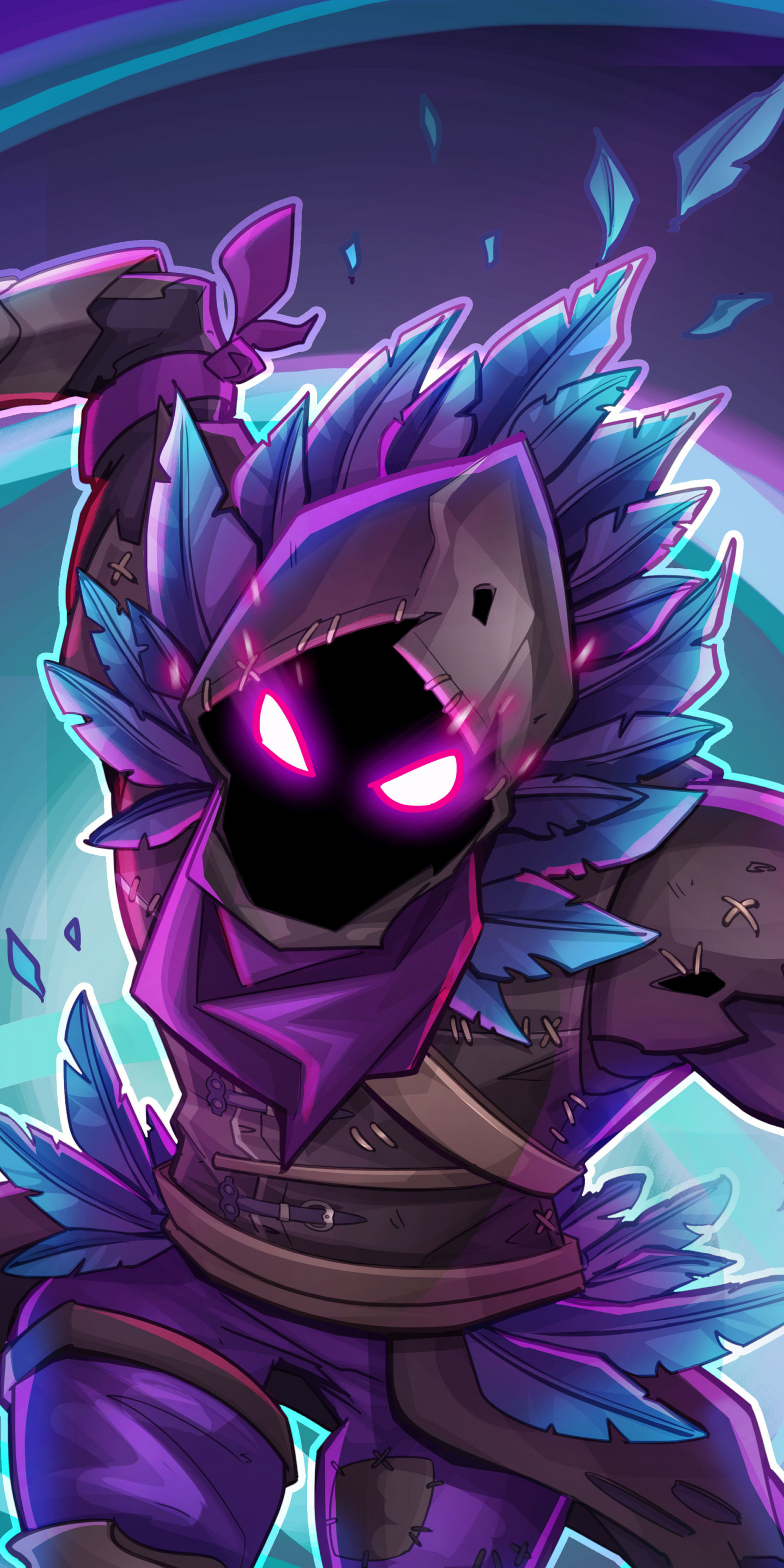 1440x2880 Download  wallpaper raven, fortnite battle royale, Phone