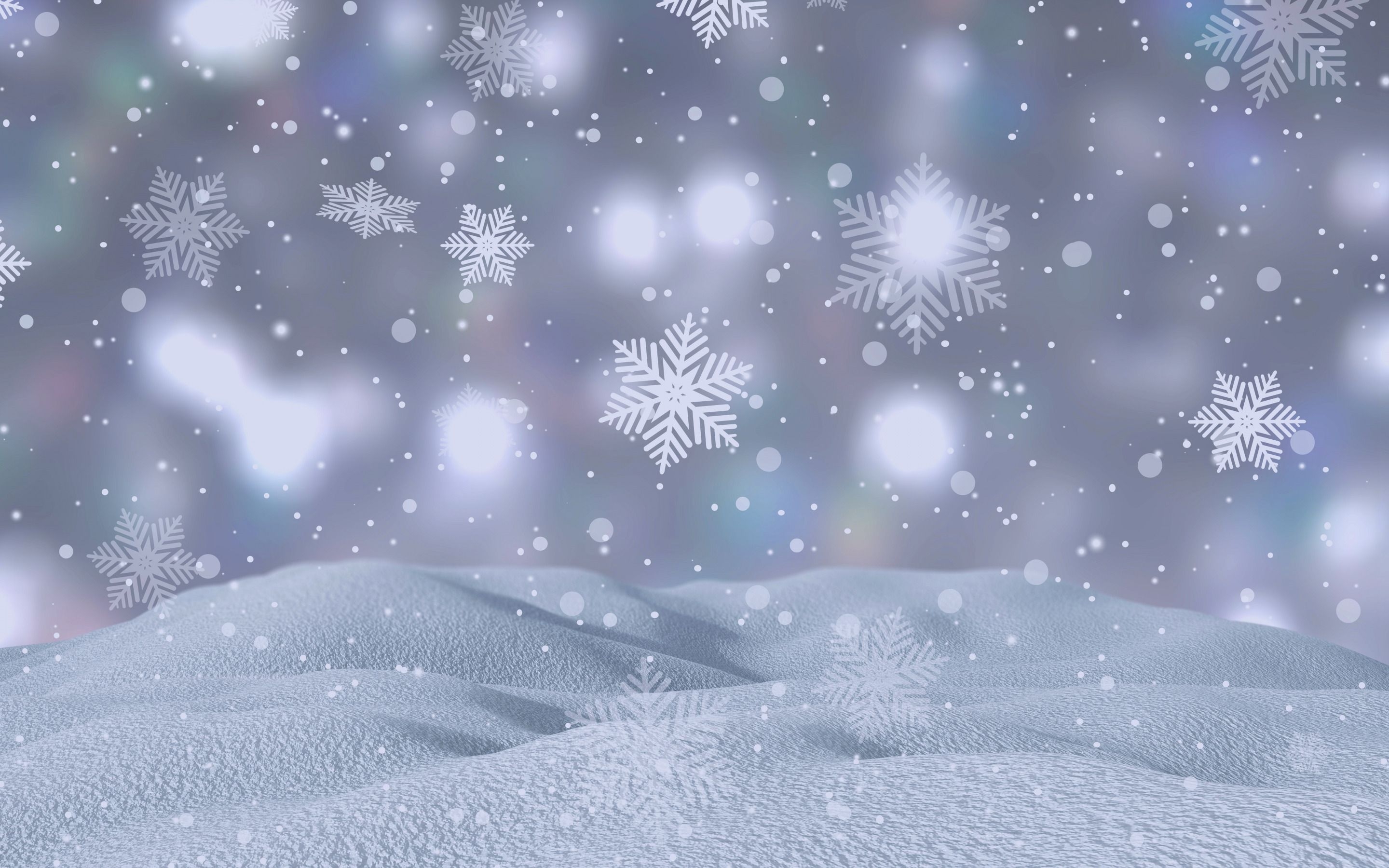 2880x1800 Download wallpaper white winter background, snowflakes, snow, blur, background with snowflakes, winter texture for desktop with resolution. High Quality HD picture wallpaper, Desktop