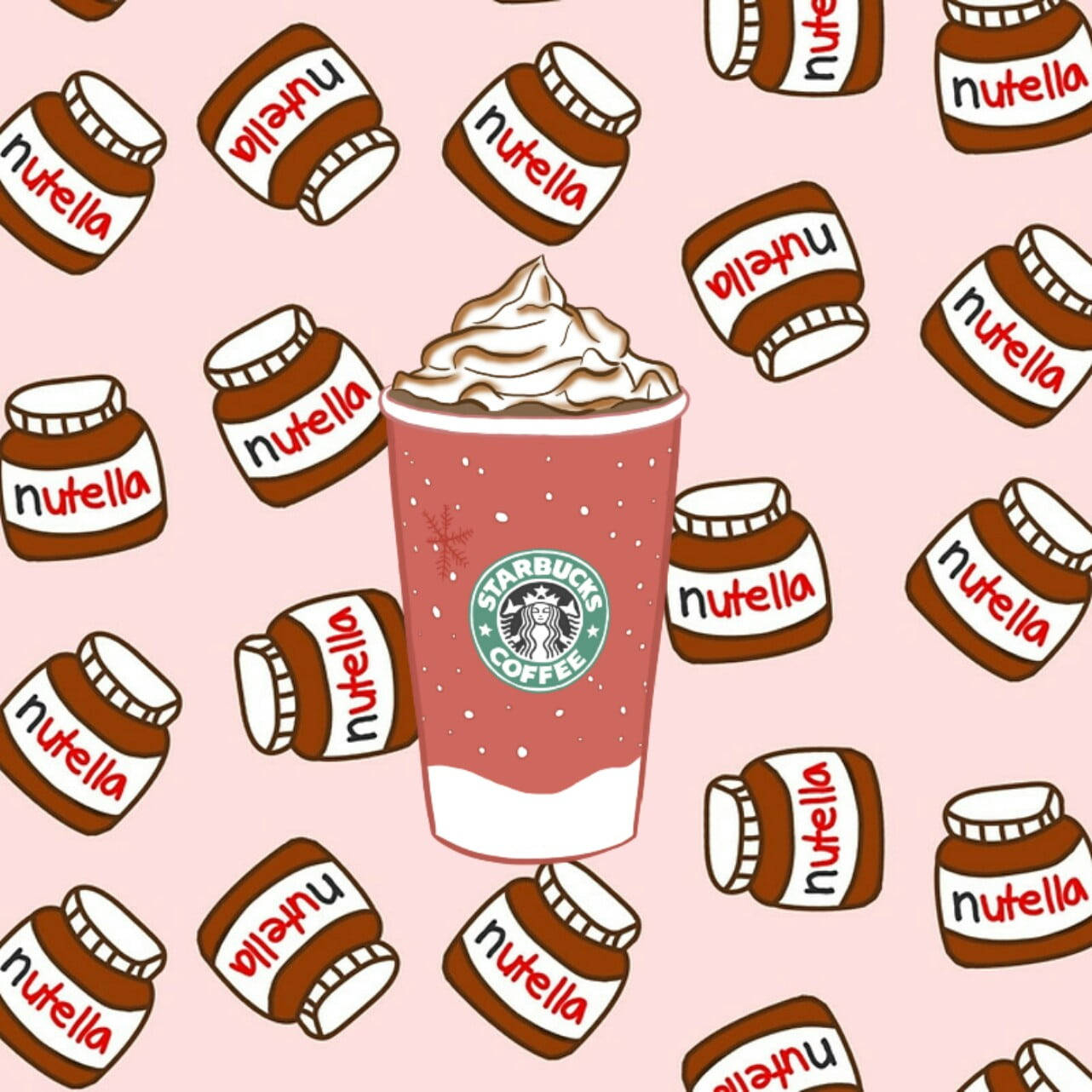 1290x1290 Cute Starbucks Wallpaper, Phone