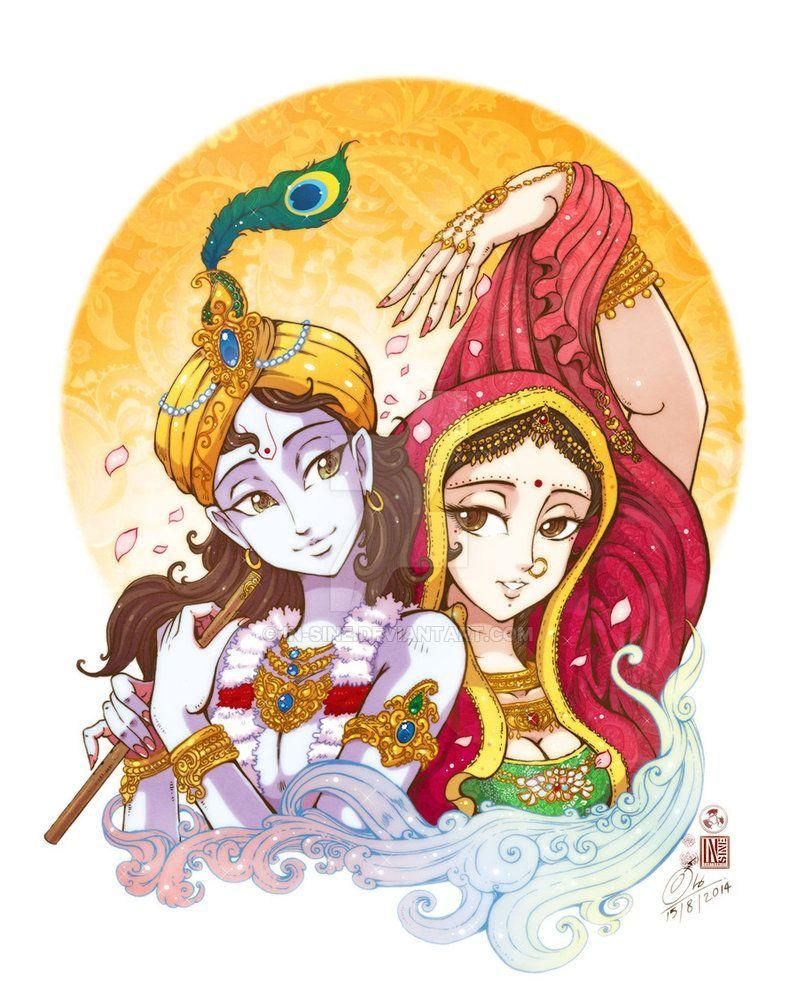 800x1010 Lord Krishna And Radha By In Sine, Phone