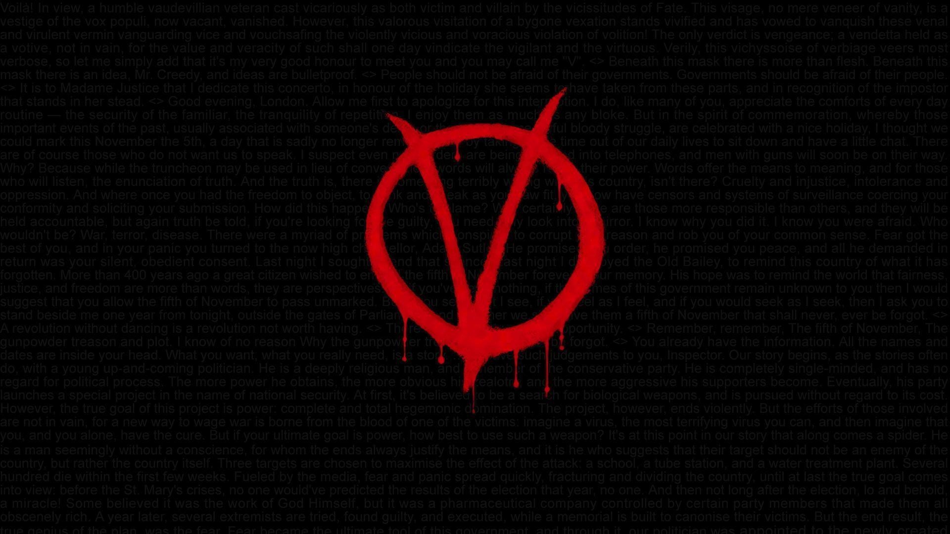 1920x1080 V For Vendetta Wallpaper HD. Image Wallpaper, Desktop