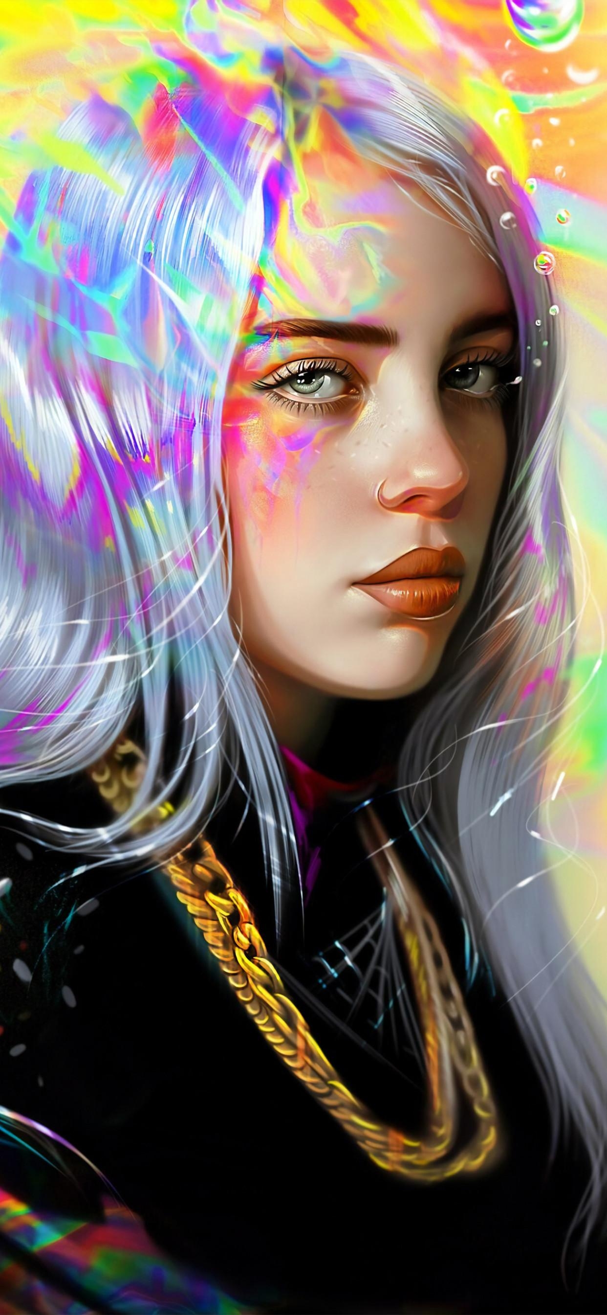 1250x2690 Billie Eilish Art 5k iPhone XS MAX HD 4k, Phone