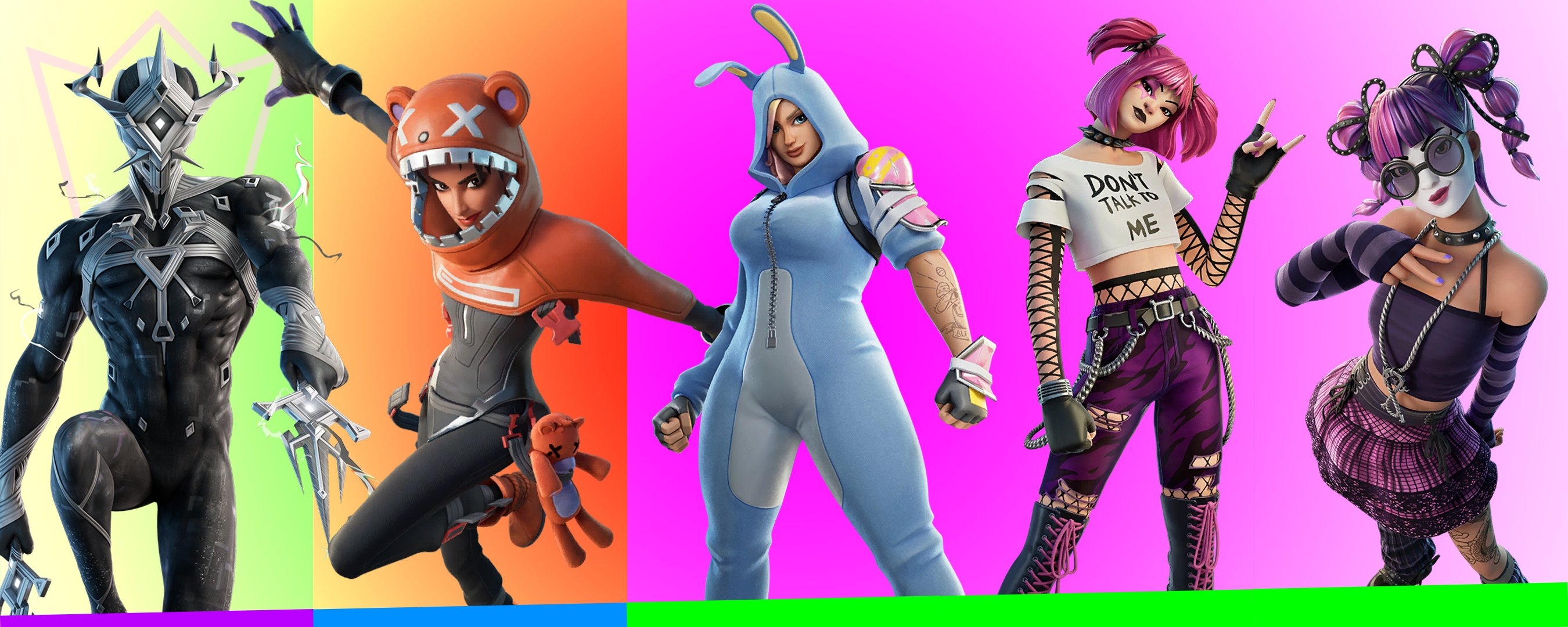 2700x1080 Miss Bunny Penny Fortnite wallpaper, Dual Screen