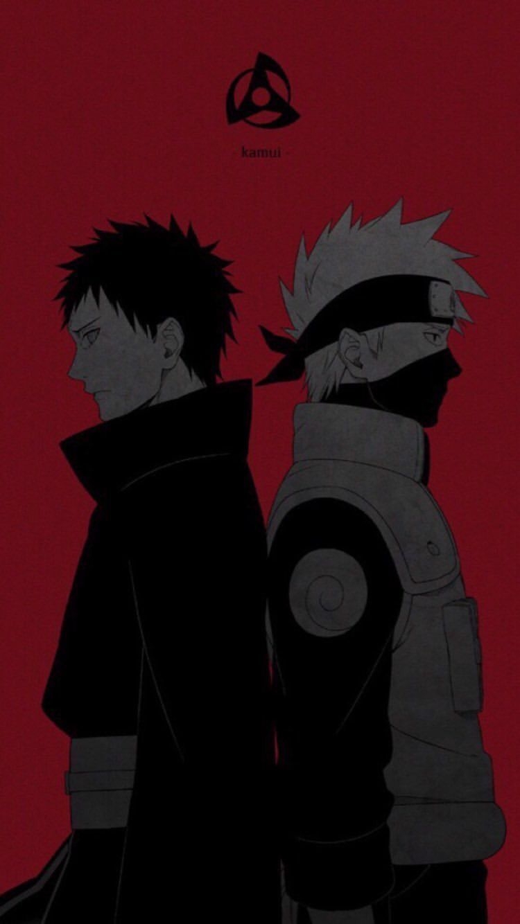 750x1340 iPhone wallpaper. Wallpaper naruto shippuden, Naruto, Kakashi and obito, Phone