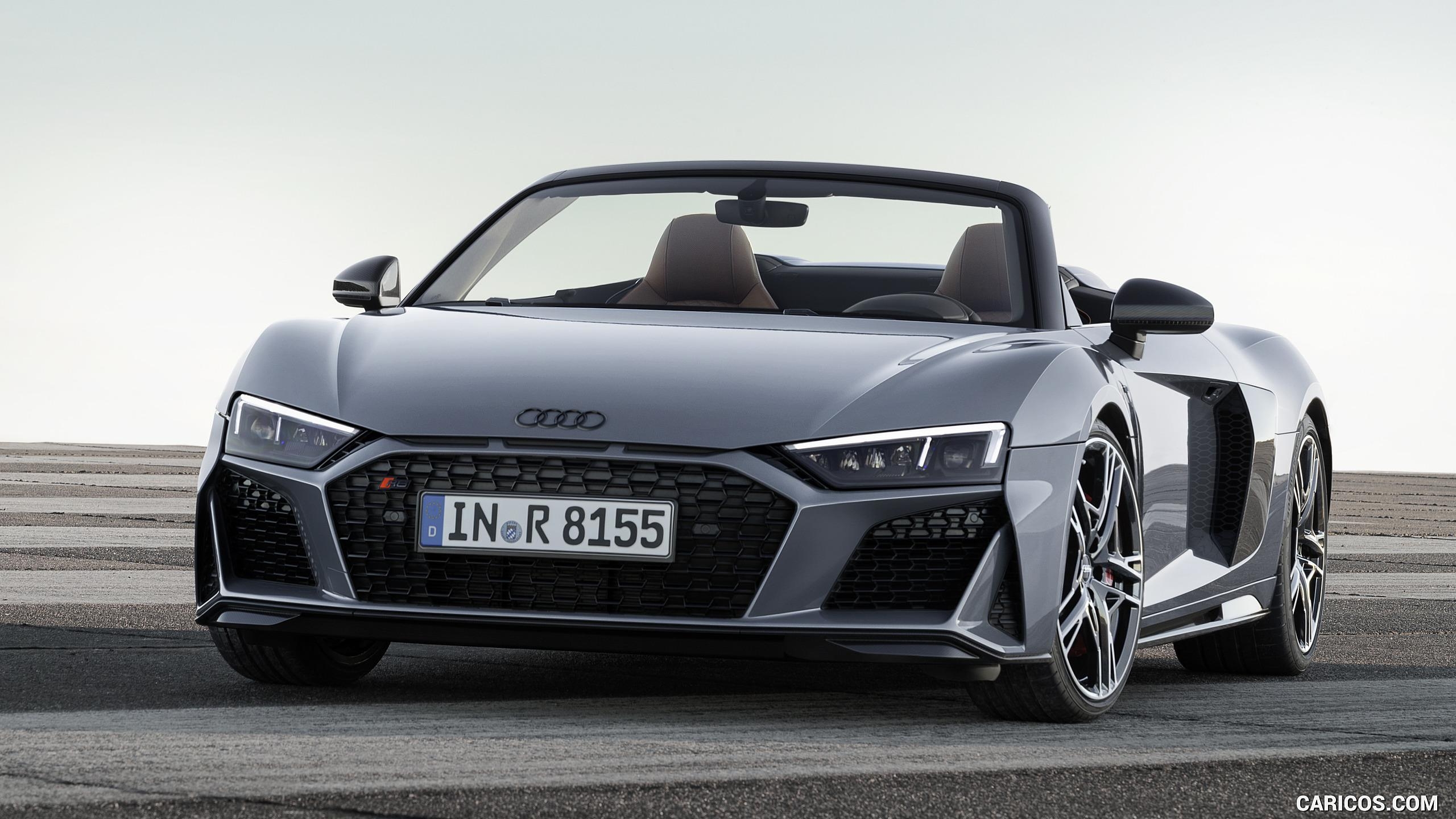 2560x1440 Audi R8 Spyder (Color: Kemora Gray Metallic). HD, Desktop