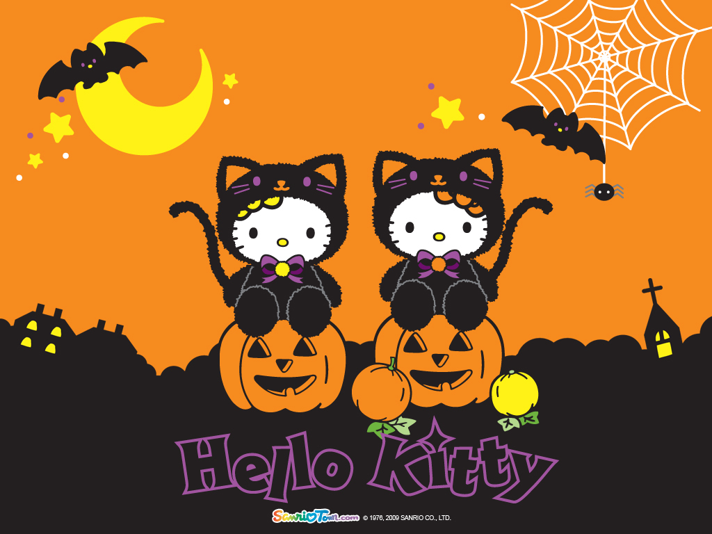 1030x770 Hello Kitty Halloween Background, Desktop