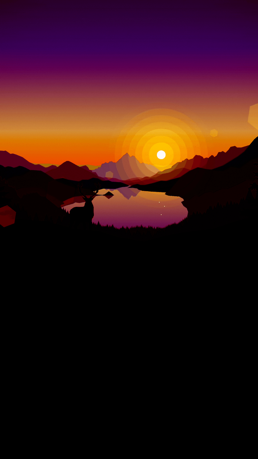 900x1600 Firewatch Sunset lakeside. Minimalist wallpaper phone, iPhone, Phone