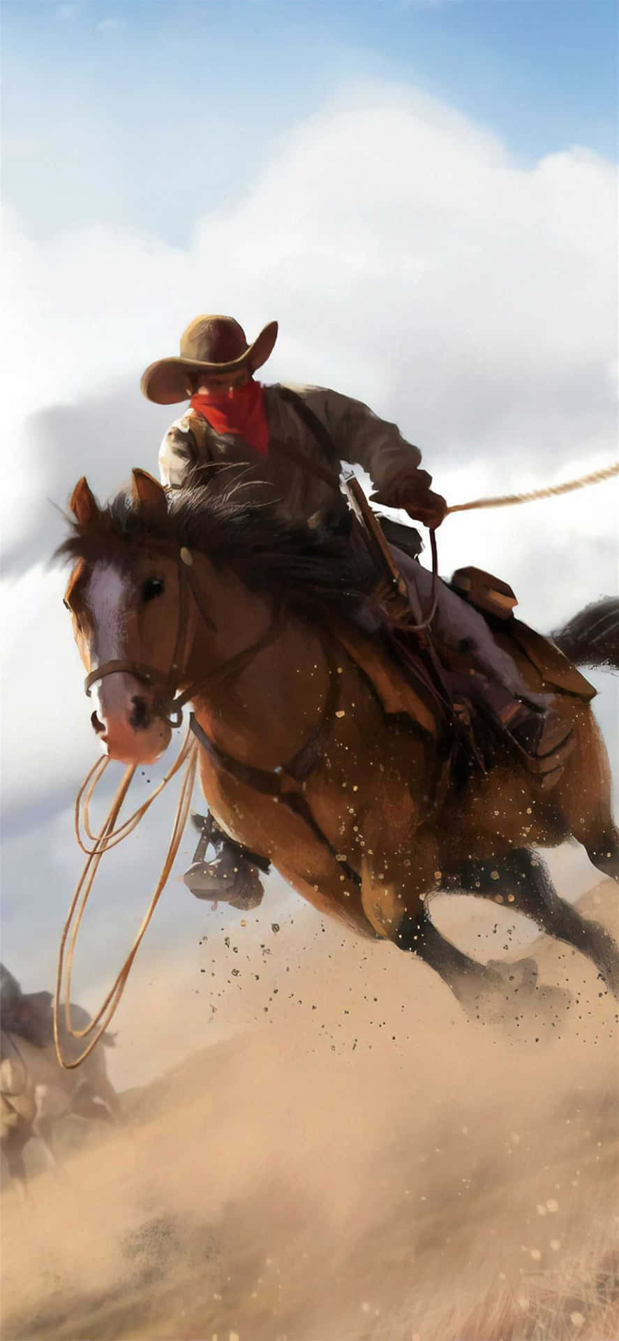 890x1920 Download Go West With Cowboy iPhone Wallpaper, Phone