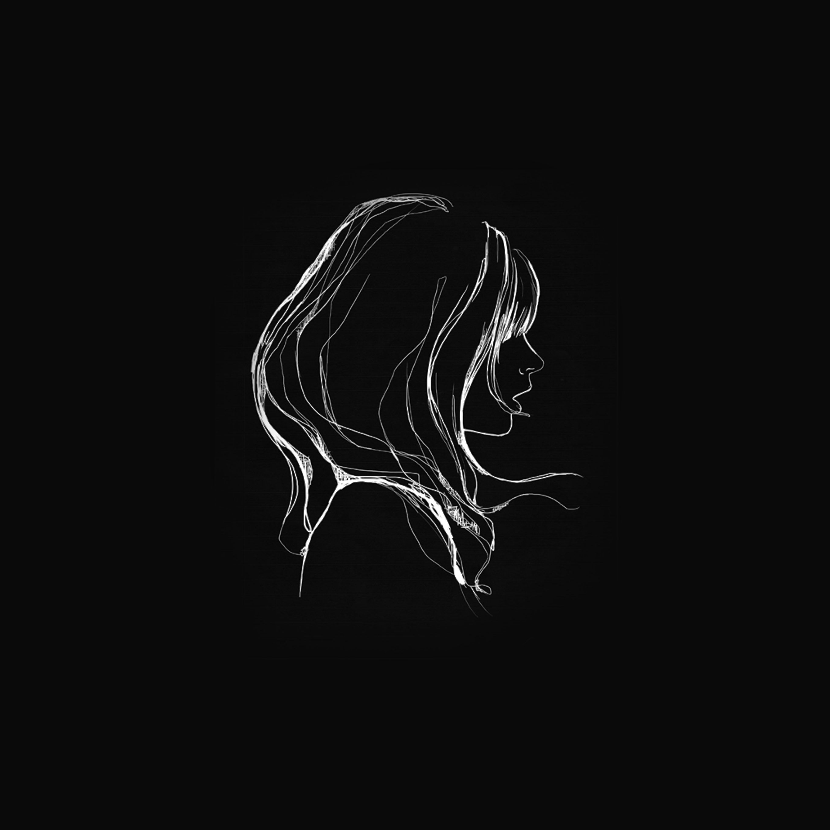 2740x2740 Drawing Simple Minimal Girl Illustration Art Dark Wallpaper, Phone