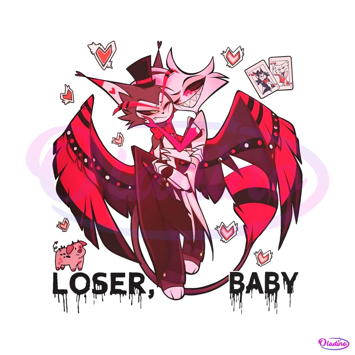 1200x1200 Loser Baby Angel Dust And Husk Hazbin, Phone