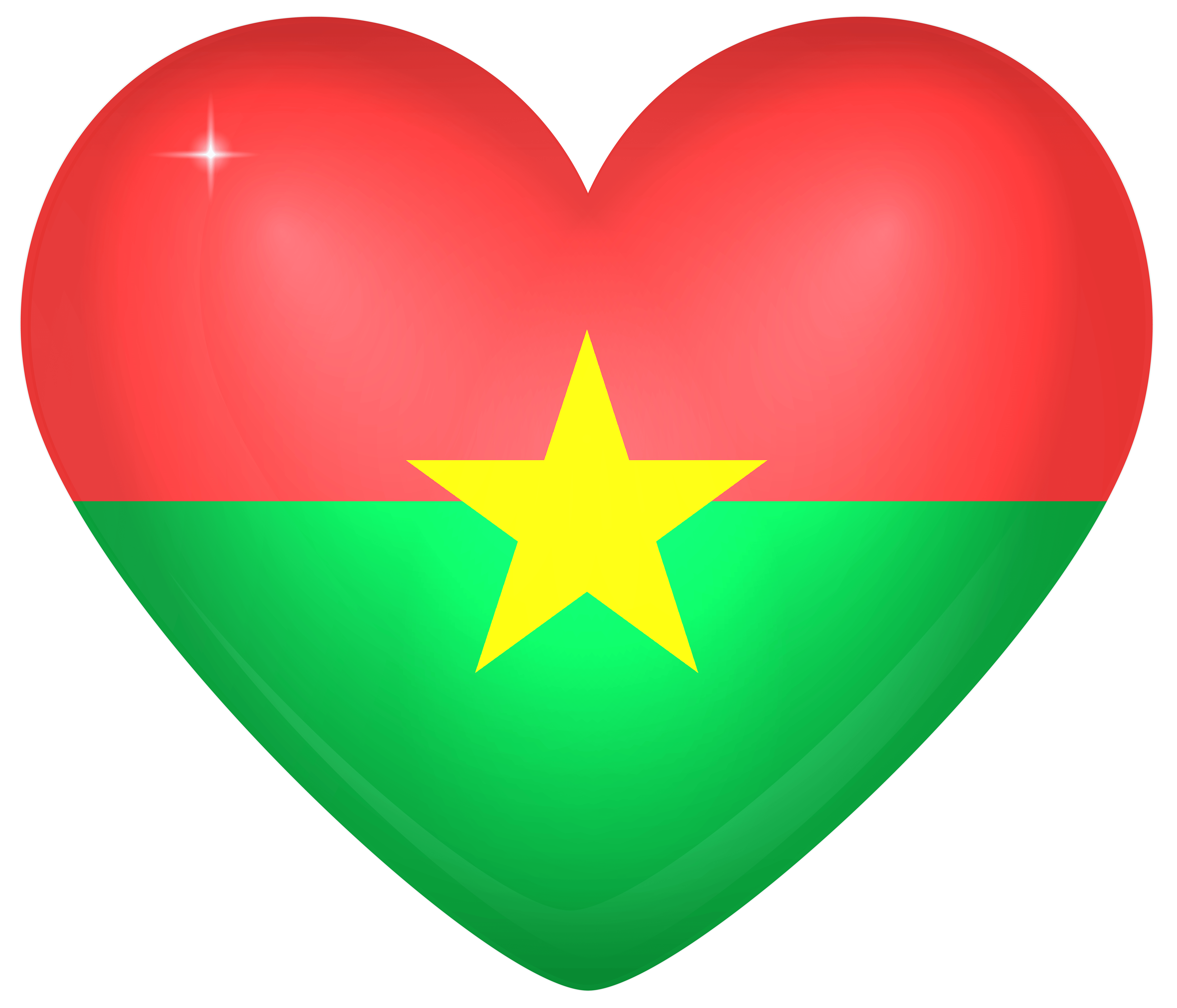 6000x5140 Burkina Faso Large Heart Flag Quality, Desktop