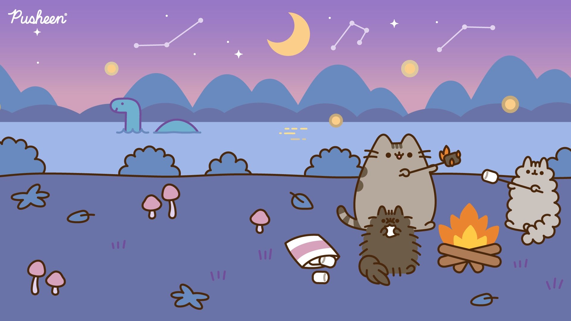 1920x1080 Pusheen, Pusheen Zoom Background, Desktop