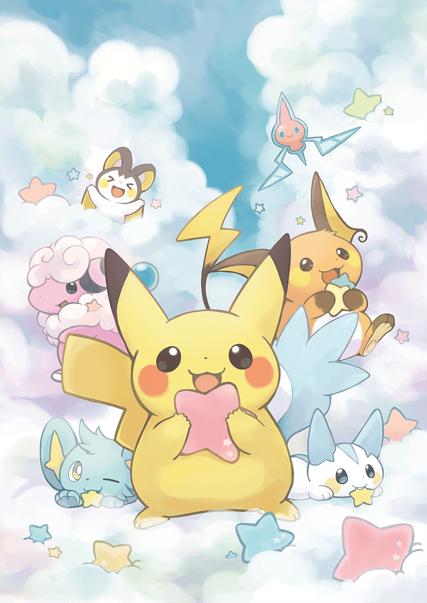 850x1190 Pokémon, Pikachu, Shinx, Pachirisu, Raichu, Flaaffy, Rotom, Emolga, Phone