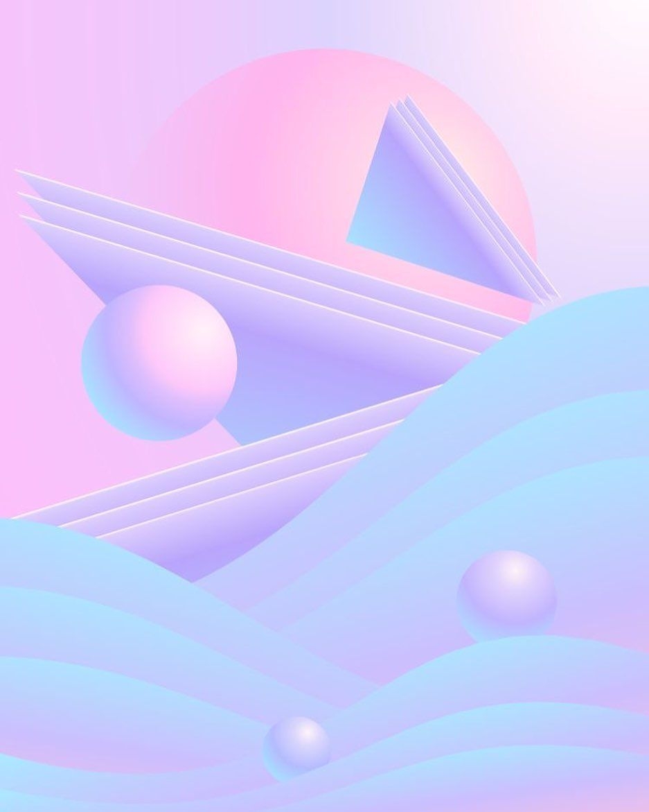 940x1180 SOFT PASTEL. Vaporwave, Holographic wallpaper, Design, Phone