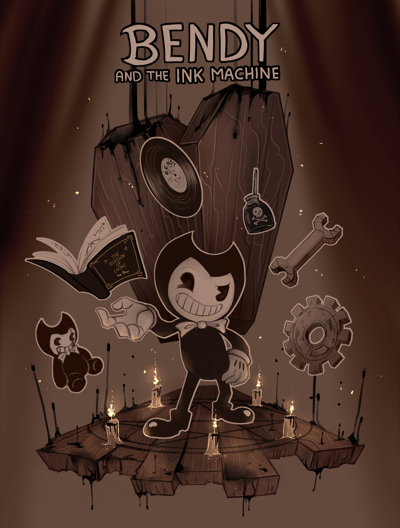 1280x1690 Image result for bendy and the ink machine wallpaper, Phone