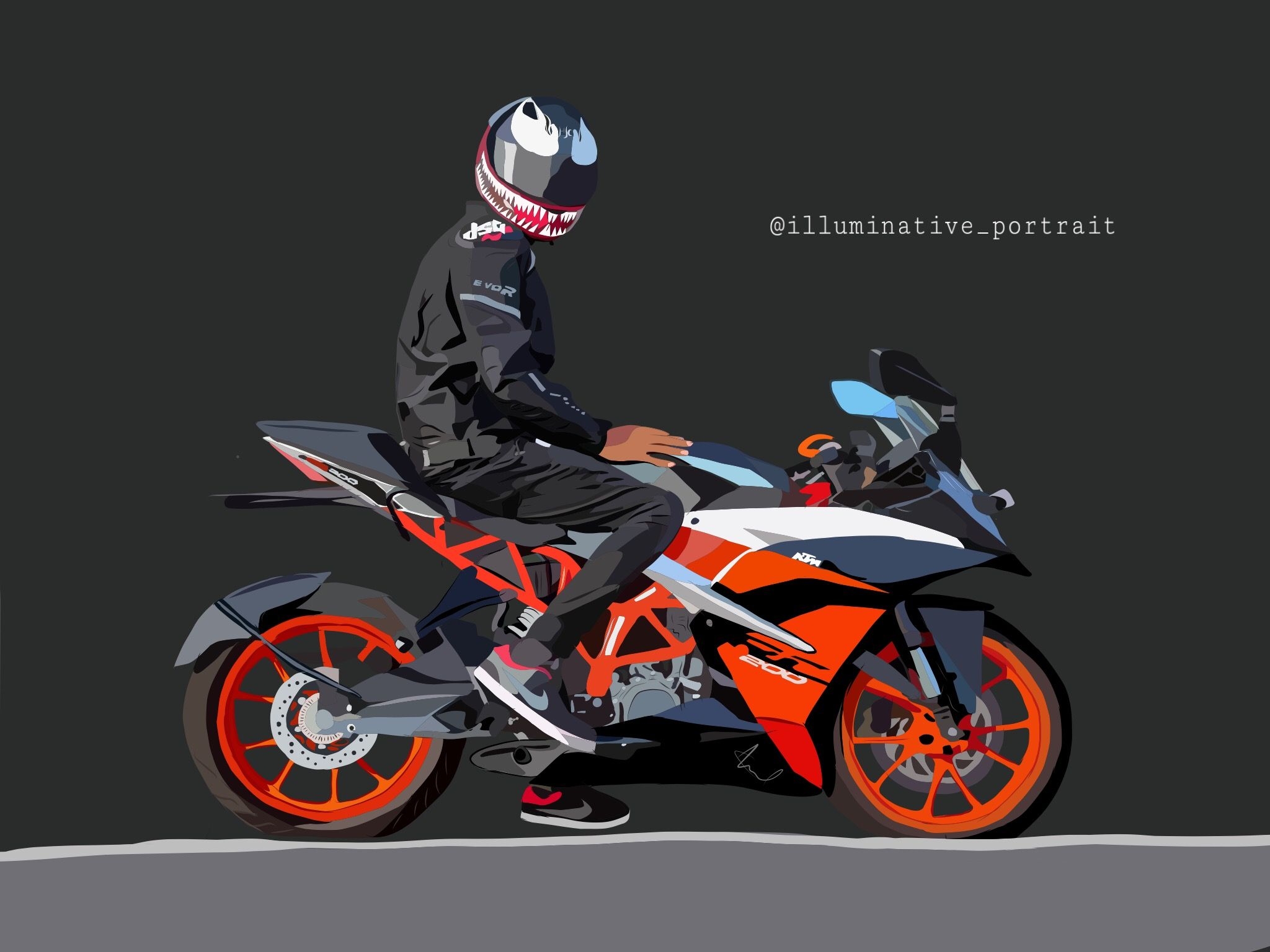 2050x1540 Ktm Rc 200 Sketch Gallery, Desktop