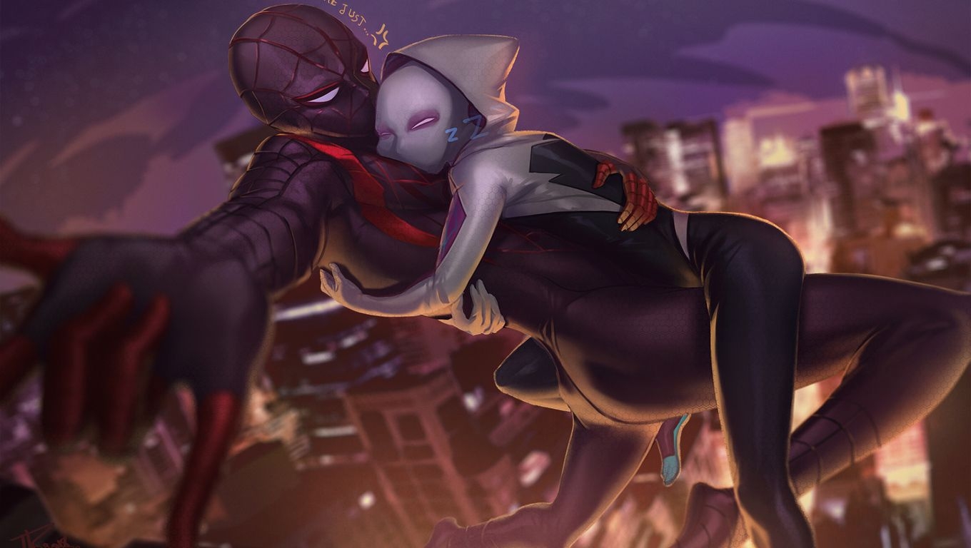 1360x770 Miles Morales And Gwen Stacy Laptop HD HD 4k Wallpaper, Image, Background, Photo and Picture, Desktop