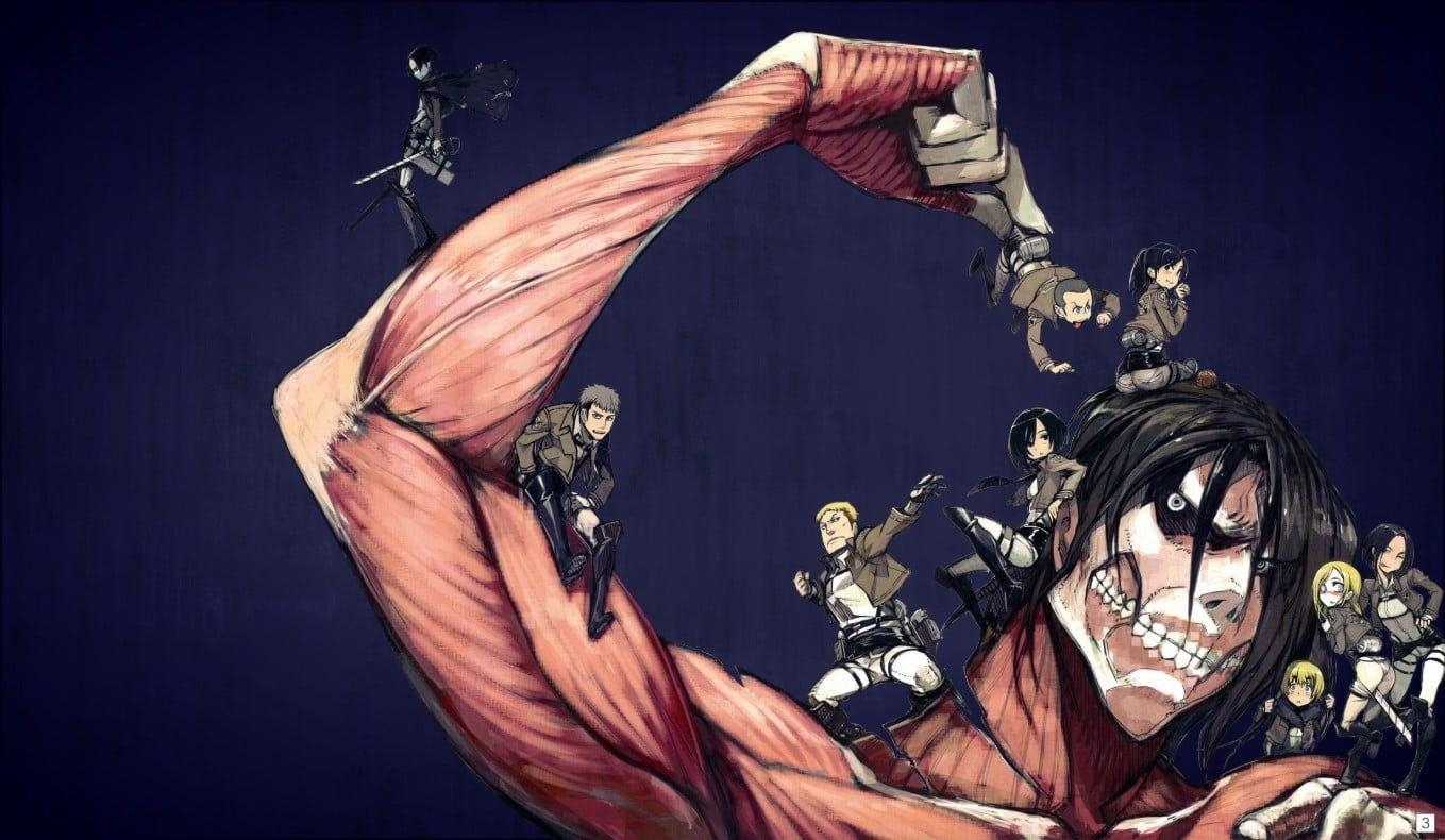 1360x790 Attack on Titan illustration HD wallpaper, Desktop