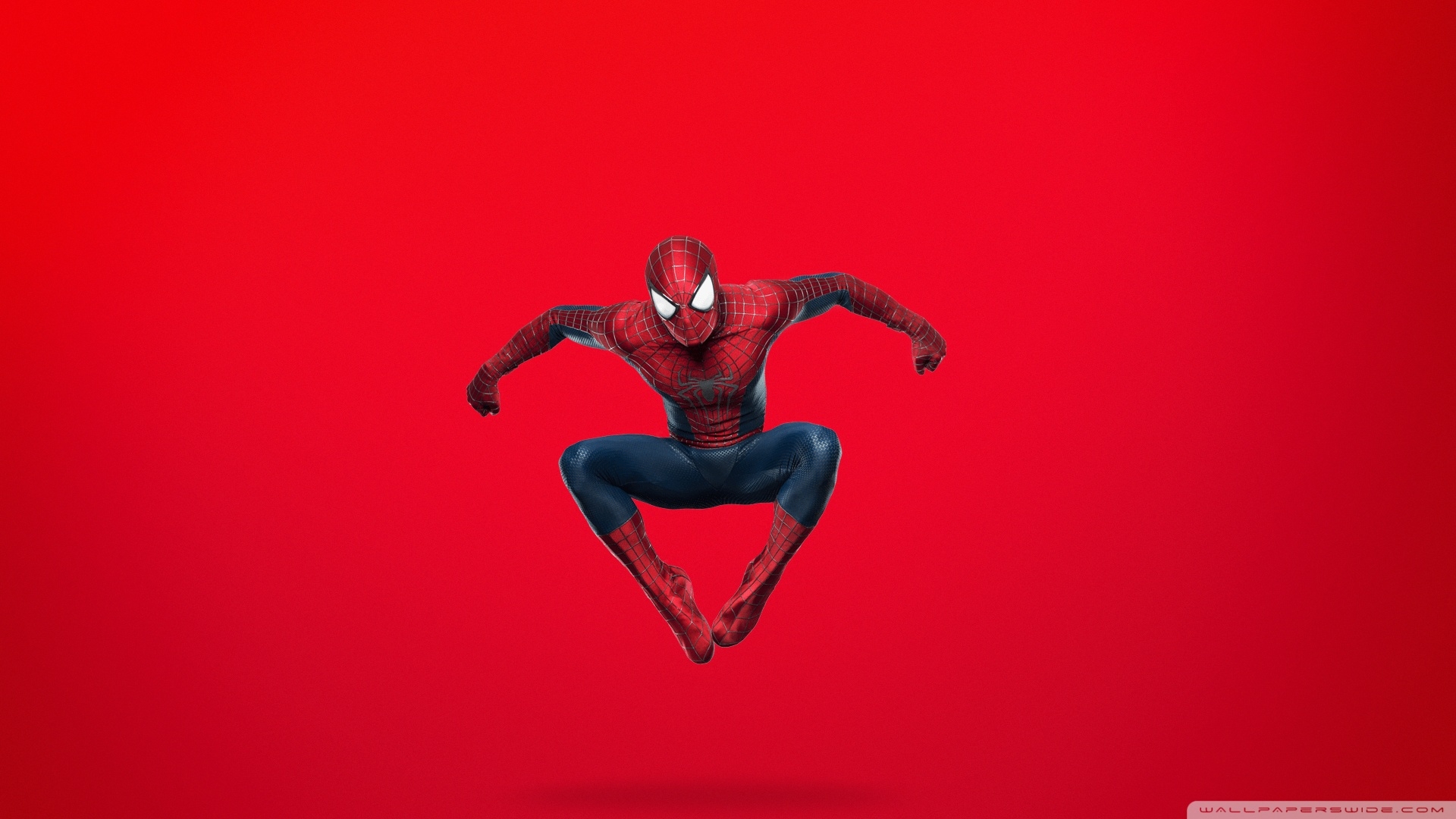 1920x1080 Spider Man Jumping (Red Background) Ultra HD Desktop Background Wallpaper for 4K UHD TV, Widescreen & UltraWide Desktop & Laptop, Tablet, Desktop