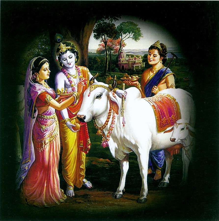 900x900 Performing Govardhan Puja. Radha krishna art, Radha krishna image, Krishna, Phone