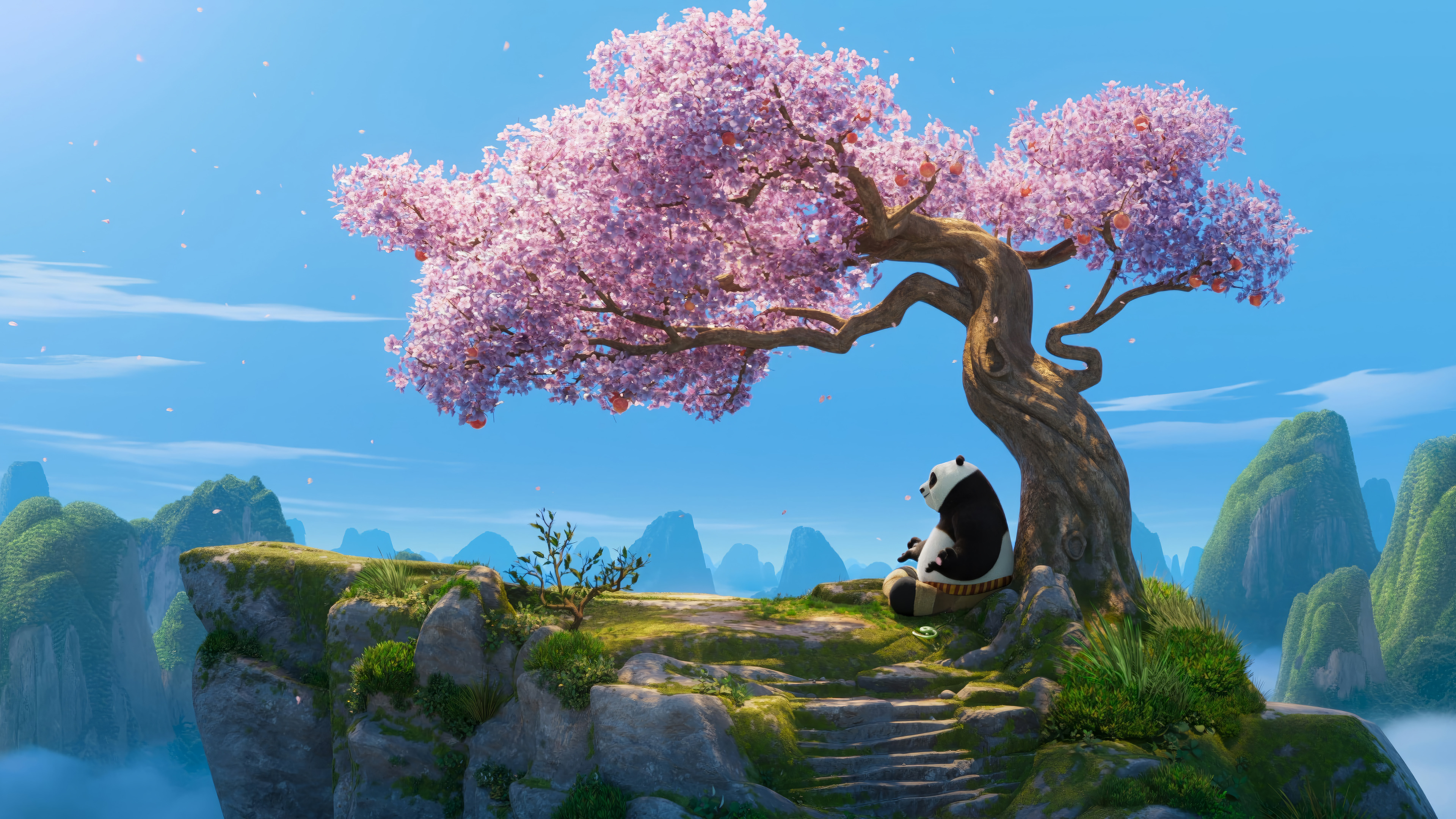 3840x2160 Kung Fu Panda 4 Serene Cherry Blossom, Desktop