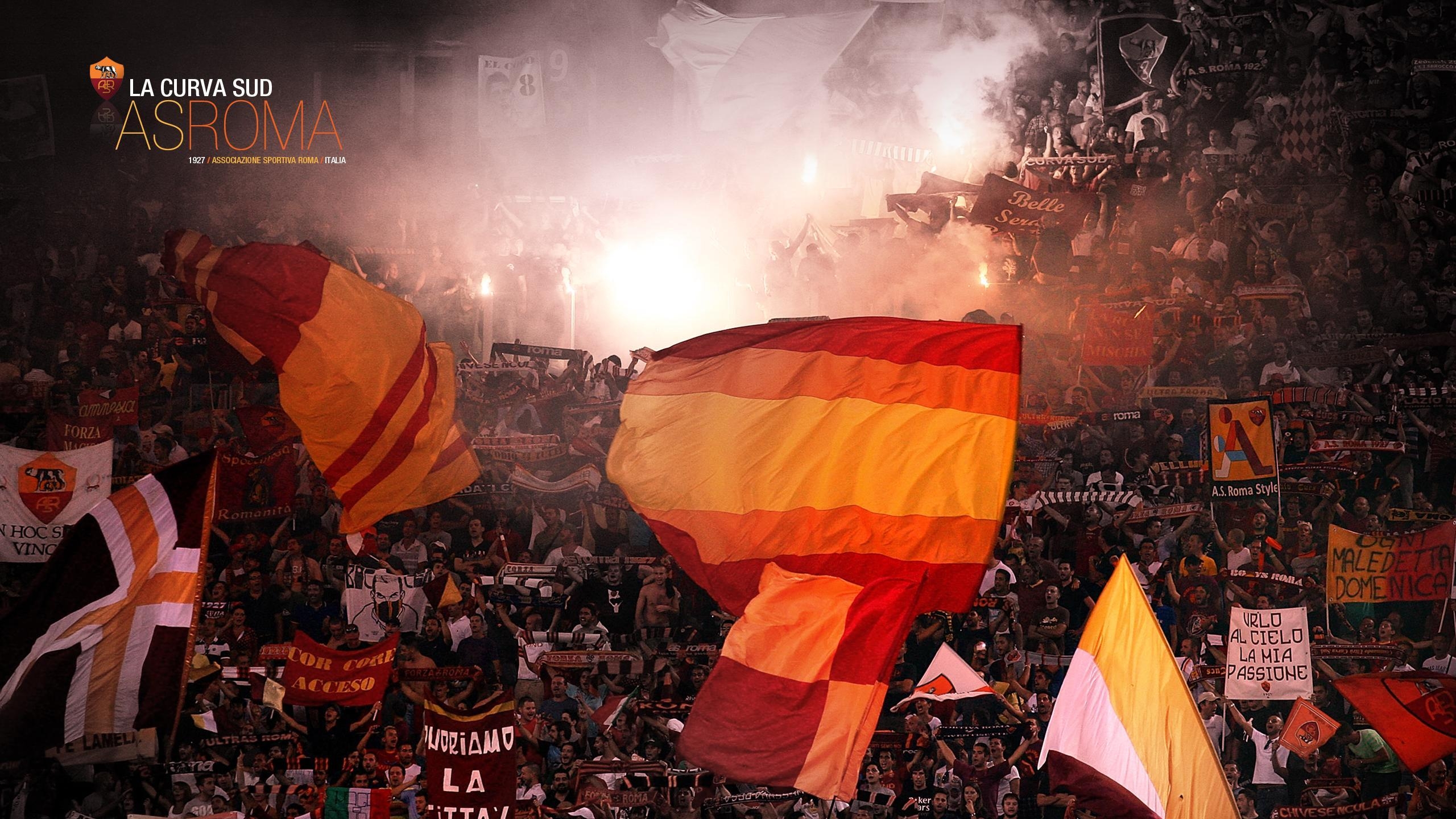 2560x1440 Fans As Roma Fc Wallpaper Wallpaper HD, Desktop