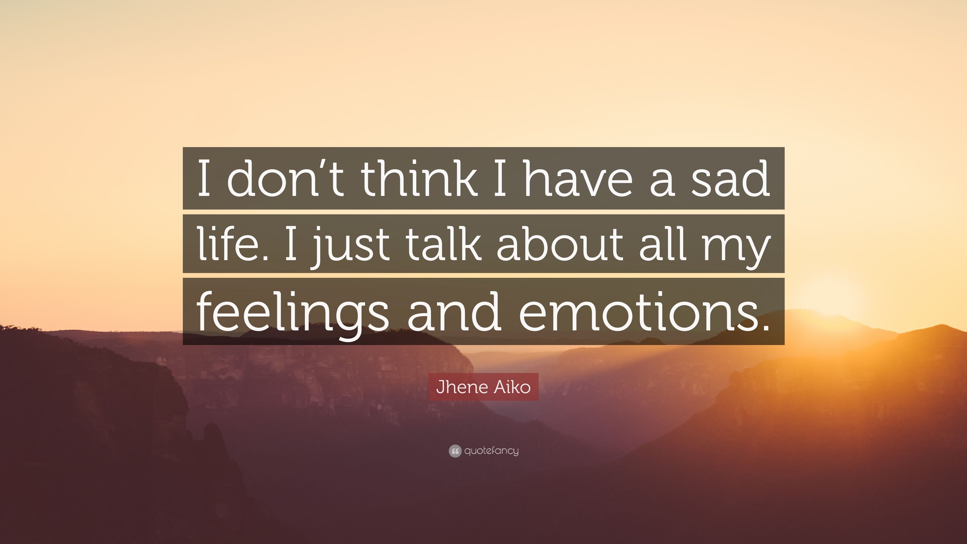 3840x2160 Jhene Aiko Quote: “I don't think I have a sad life. I just talk about all my feelings and emotions.” (7 wallpaper), Desktop