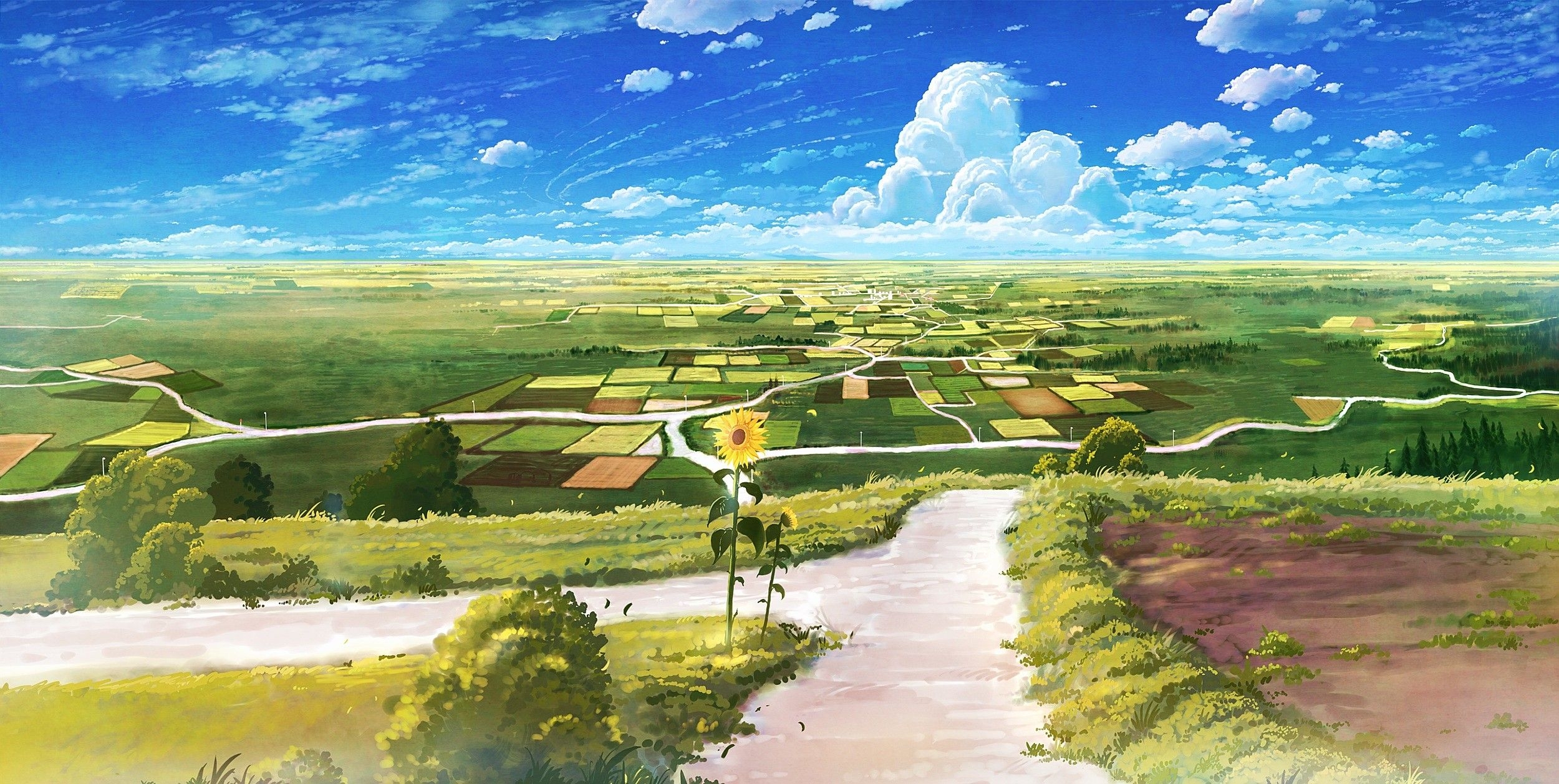 2500x1260 Anime Scenery Anime Landscape Desktop Wallpaper HD Image, Desktop