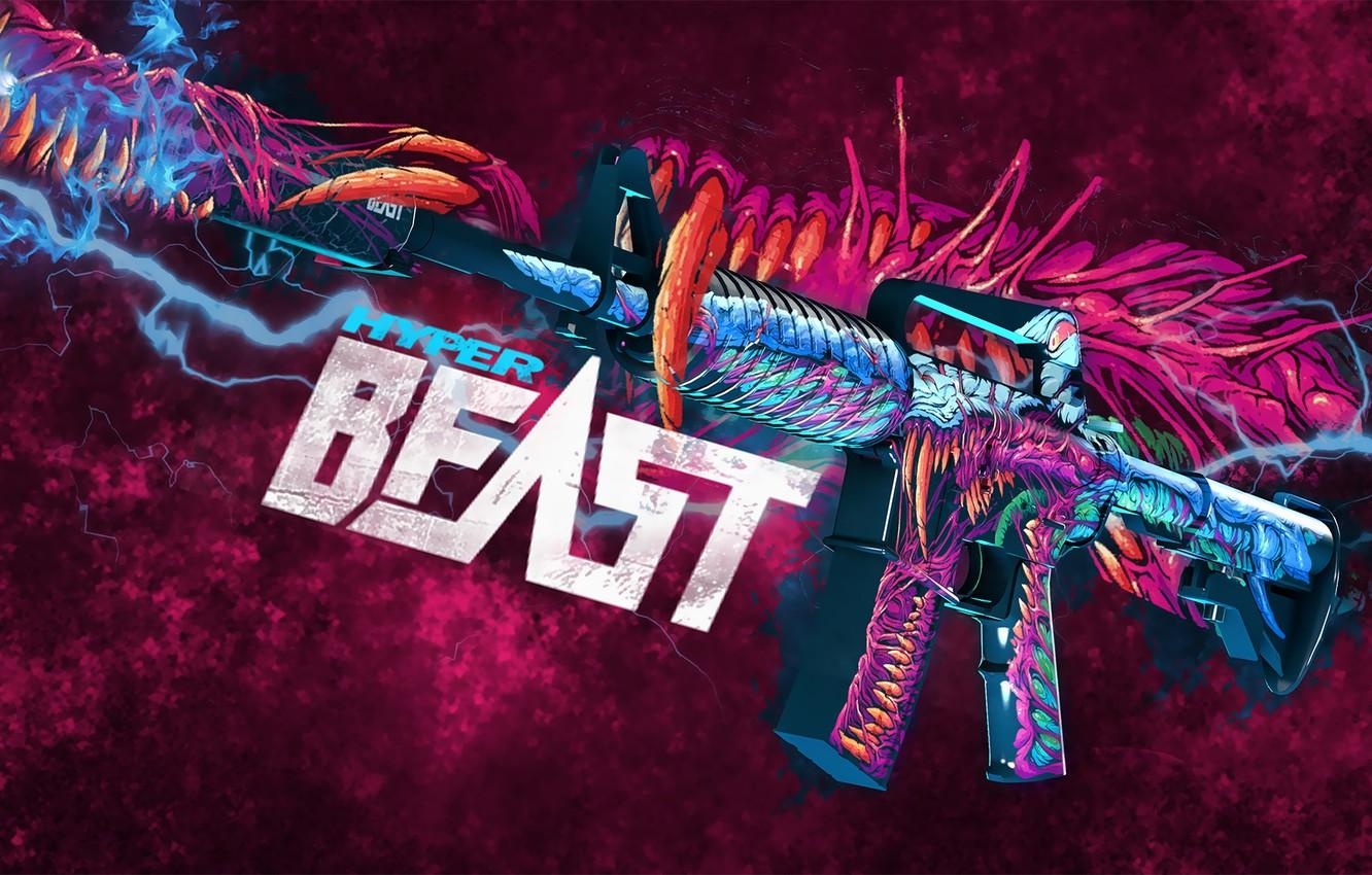 1340x850 Wallpaper lightning, monster, paint, workshop, cs go, custom paint, Desktop