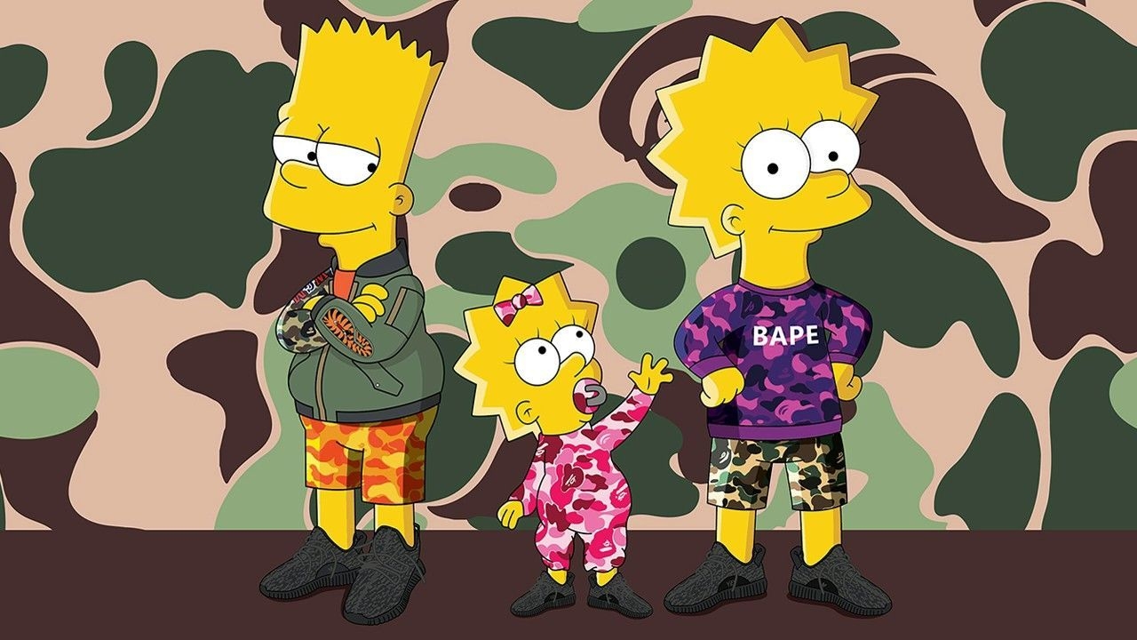 1280x720 Simpsons BAPE Wallpaper Free.wallpaperaccess.com, Desktop