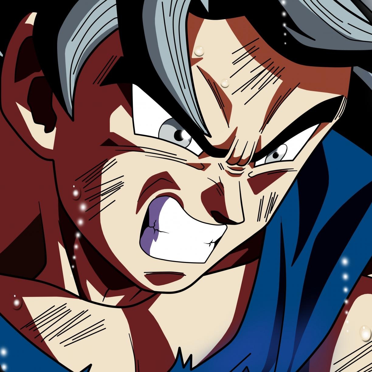 1230x1230 Desktop wallpaper goku, angry face, anime, dragon ball super, HD, Phone