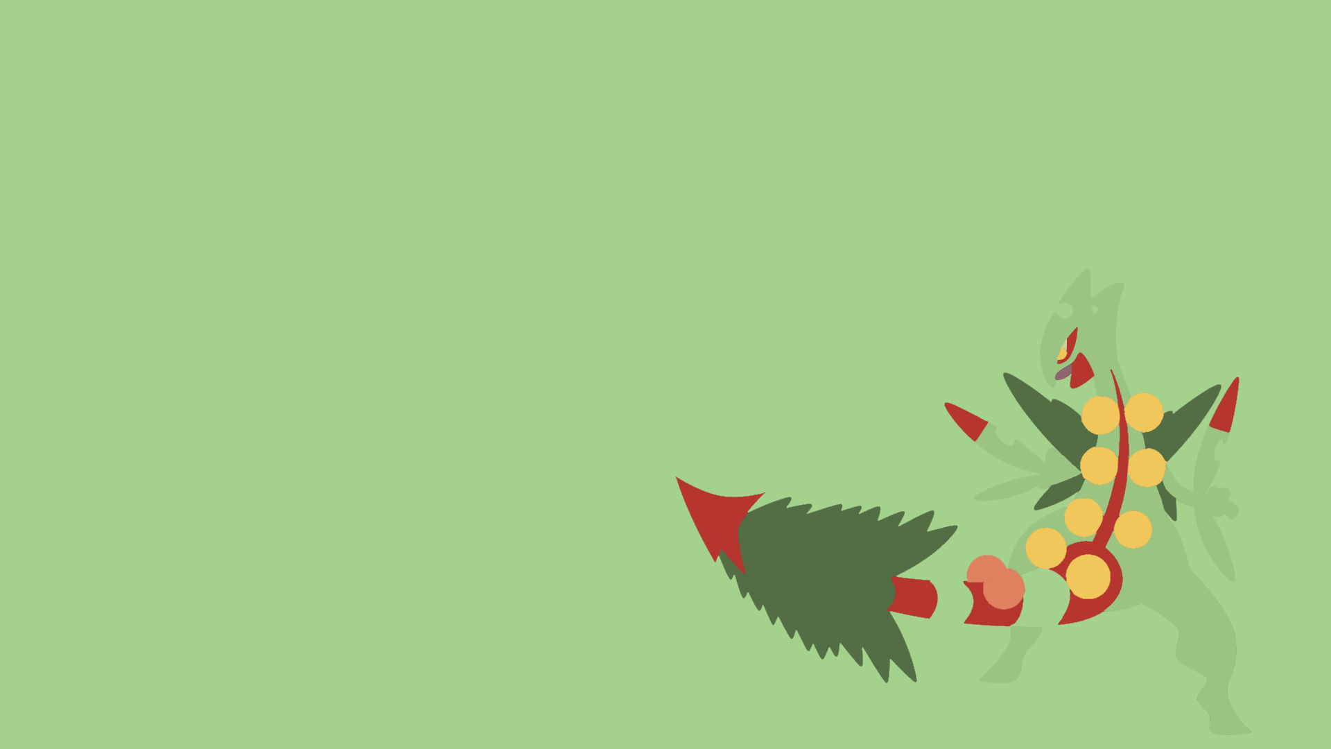 1920x1080 Mega Sceptile Wallpaper (Used U Ror_ Line Art Of Mega Sceptile), Desktop