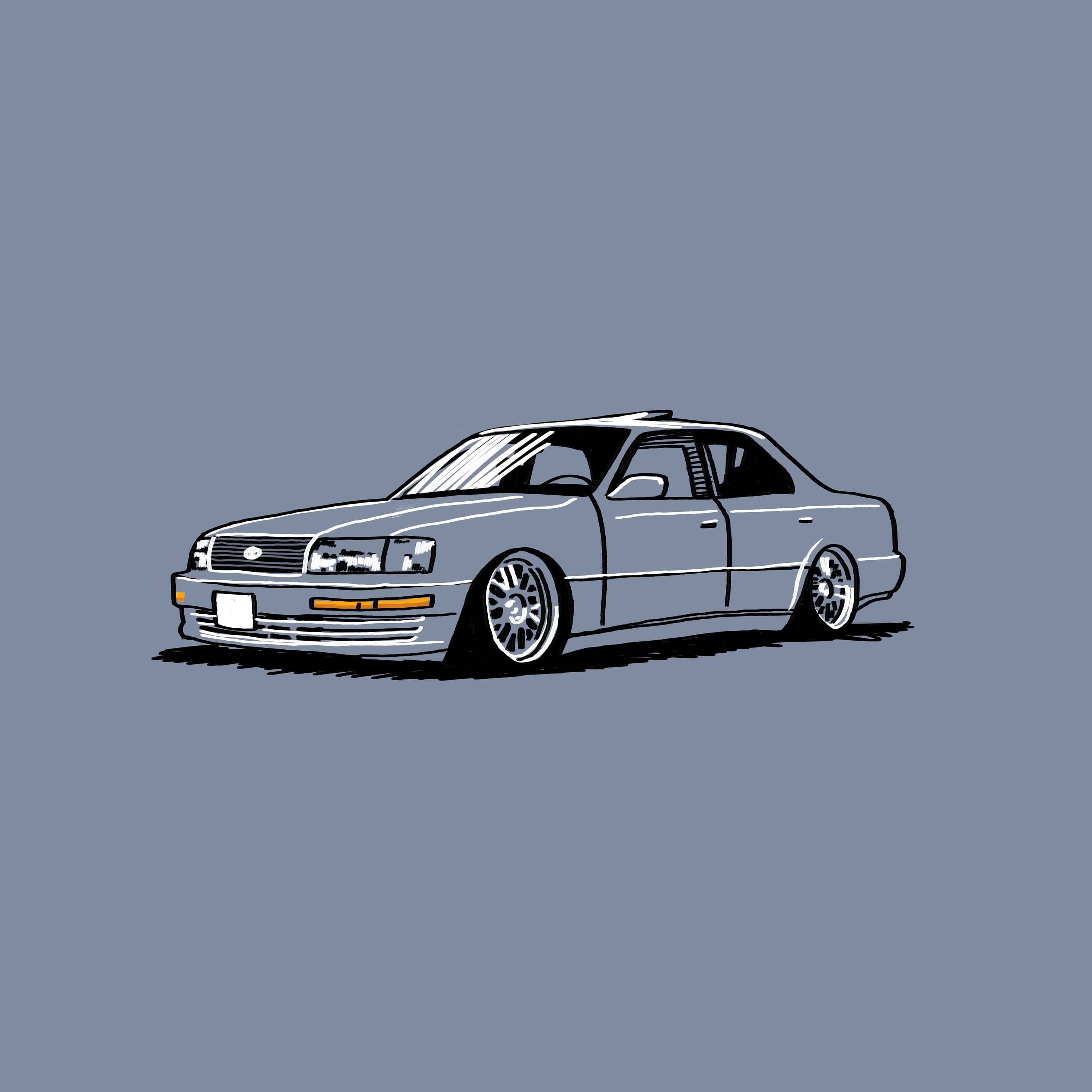 3000x3000 Lexus LS400 Printable Art, Phone