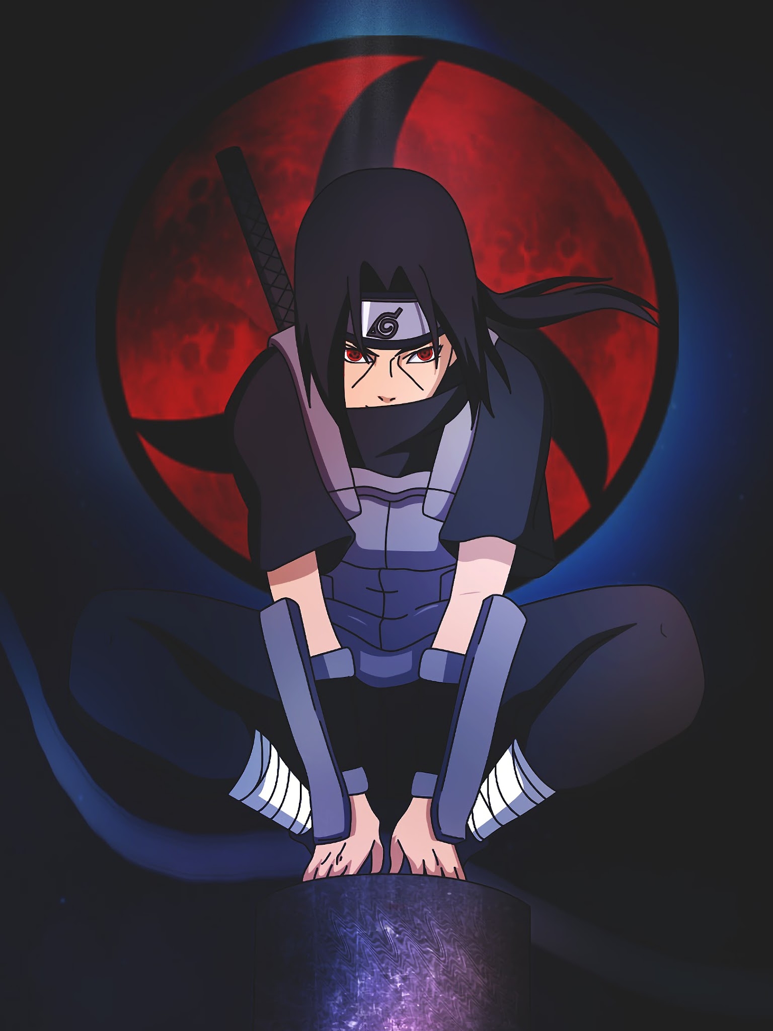 1540x2050 Itachi Sharingan Anbu 4K Wallpaper, Phone