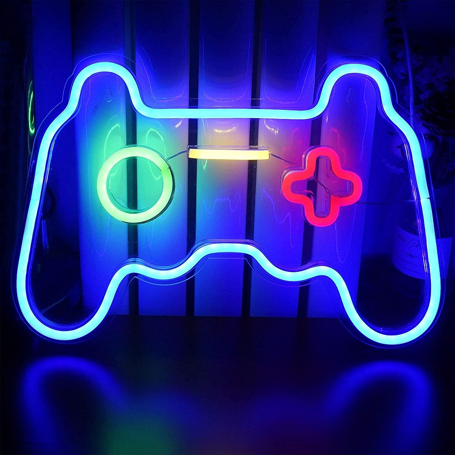 1500x1500 For Playstation Gamepad Shaped Neon Signs Lights Game Controller Led Neon Sign Light Up For Bar Gaming Room Bedroom Wall Decor, Phone